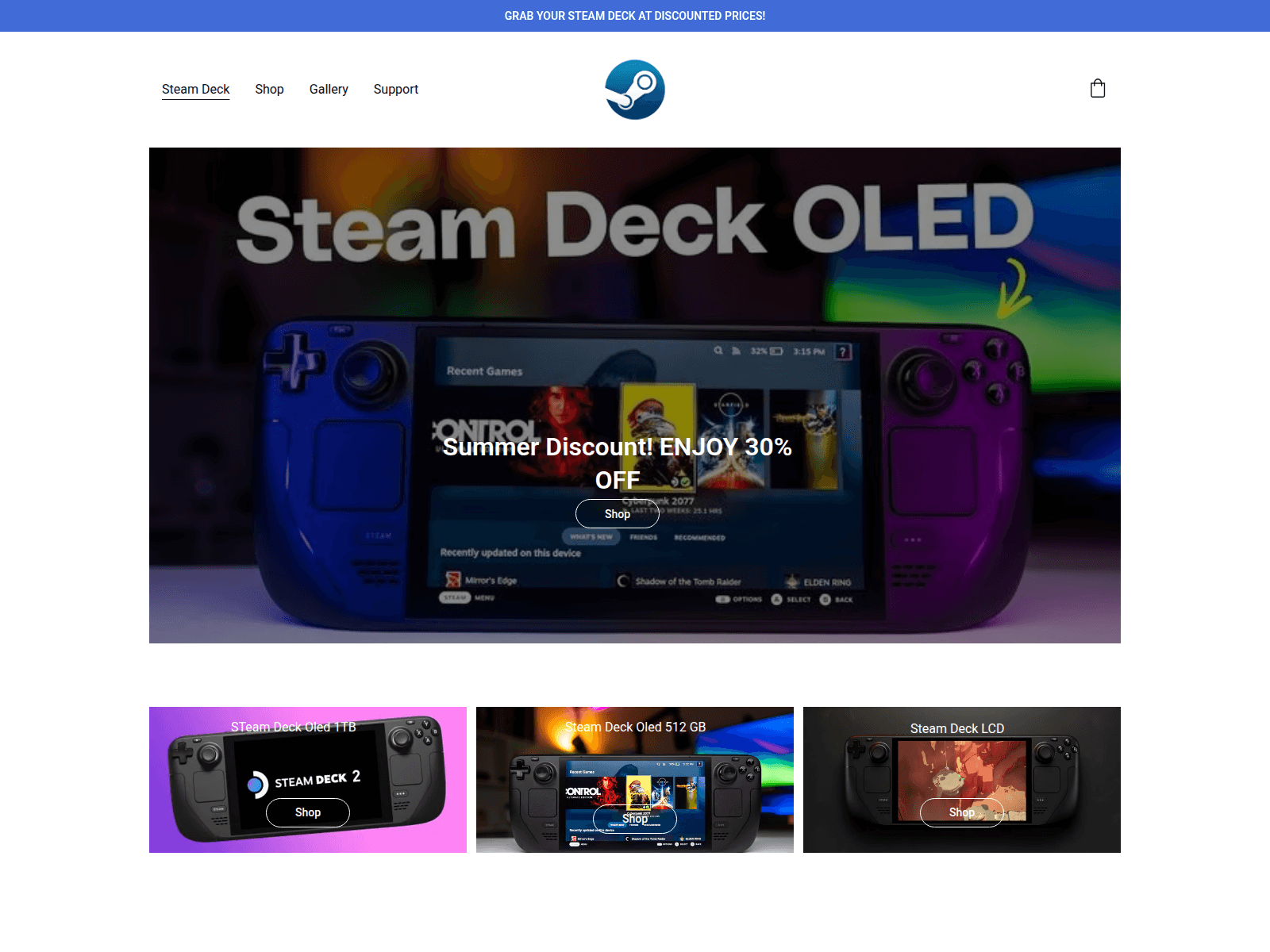 Screenshot of store-valvesteamdeck.net