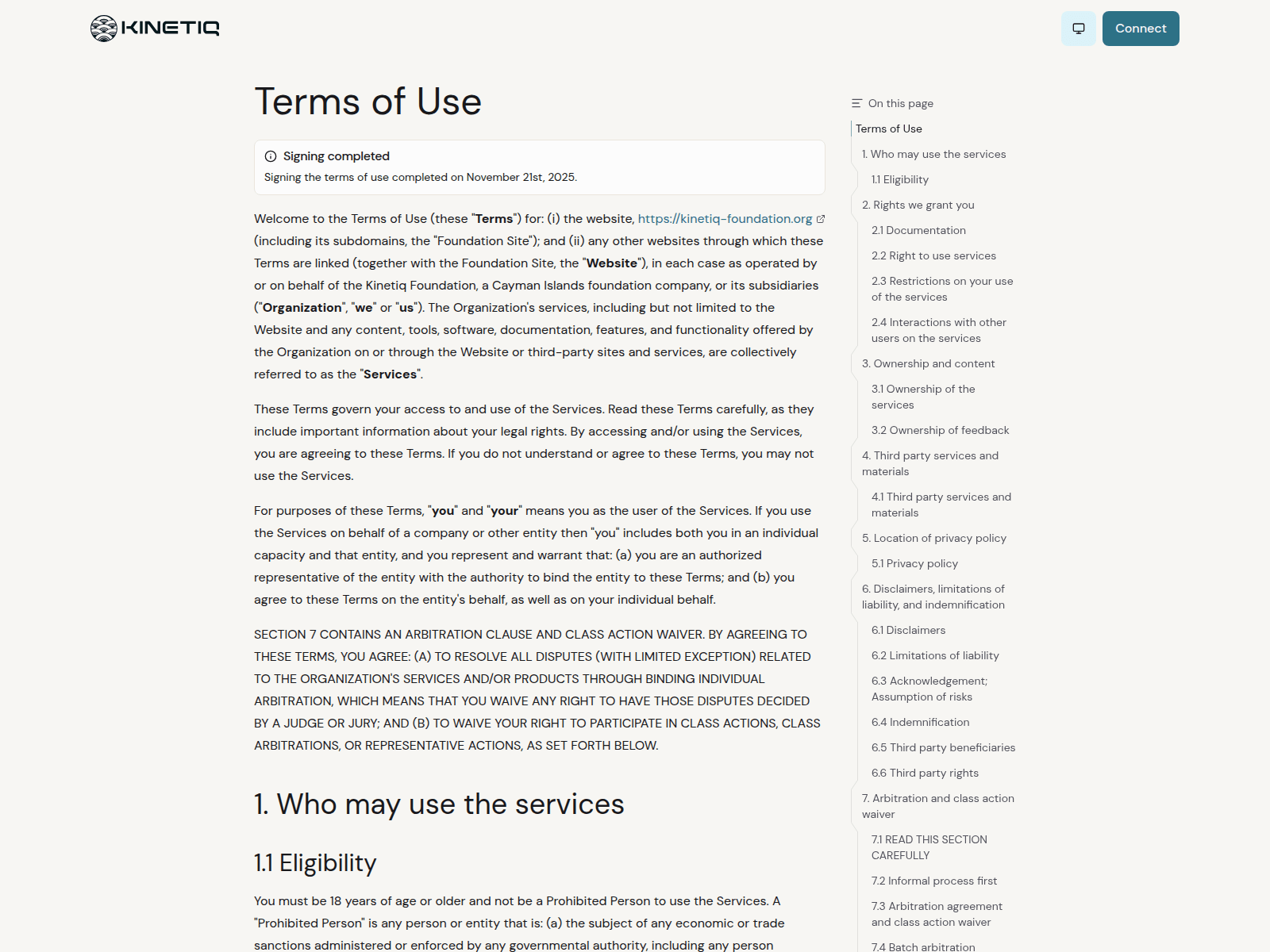 Screenshot of kinetiq-foundadion.org