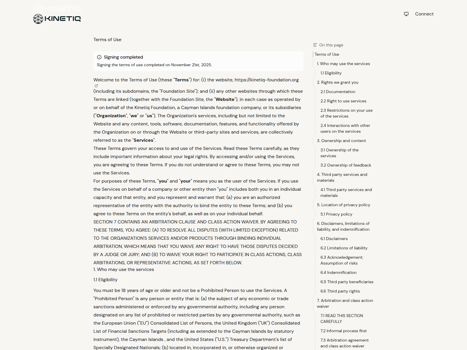 Screenshot of kinetiq-foundatoin.org