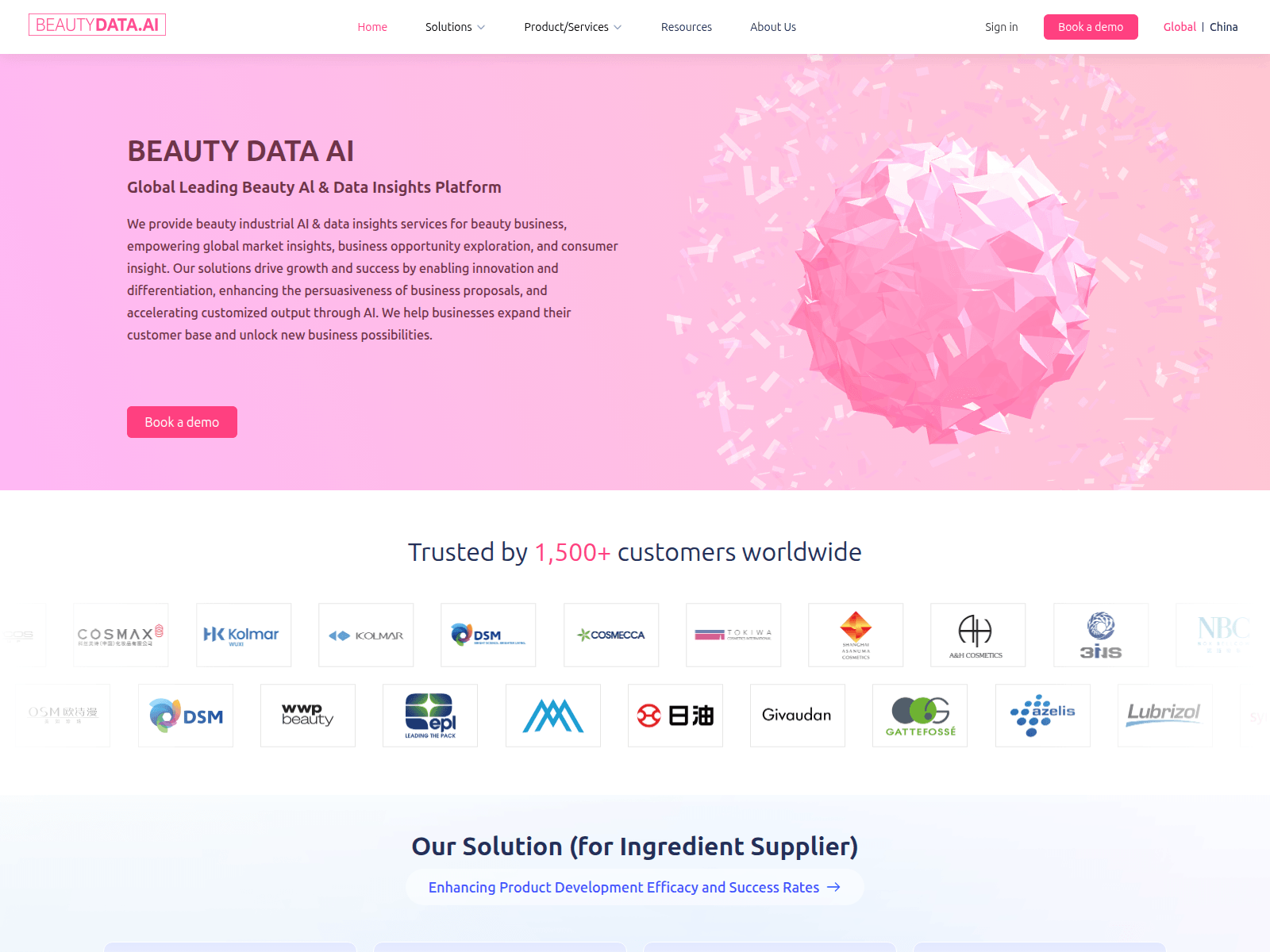 Screenshot of beautydata.ai