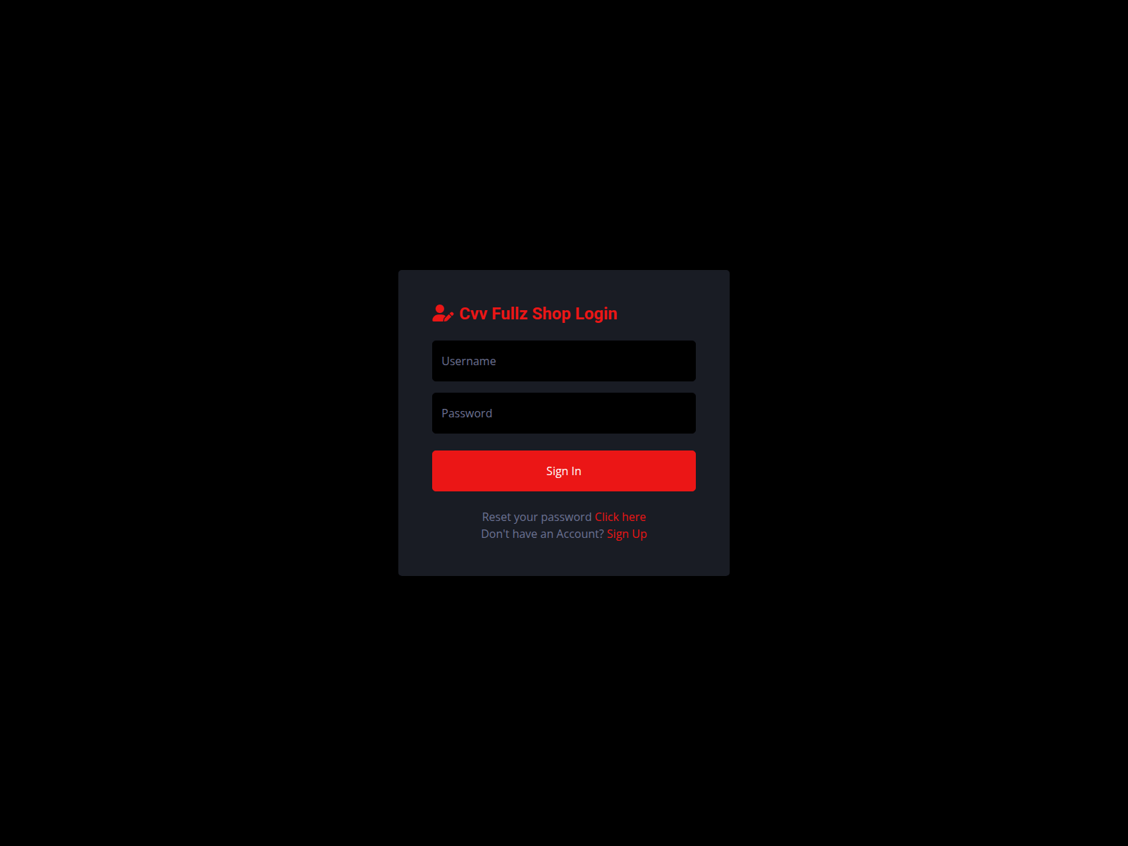 Screenshot of cvvfullzshop.cc