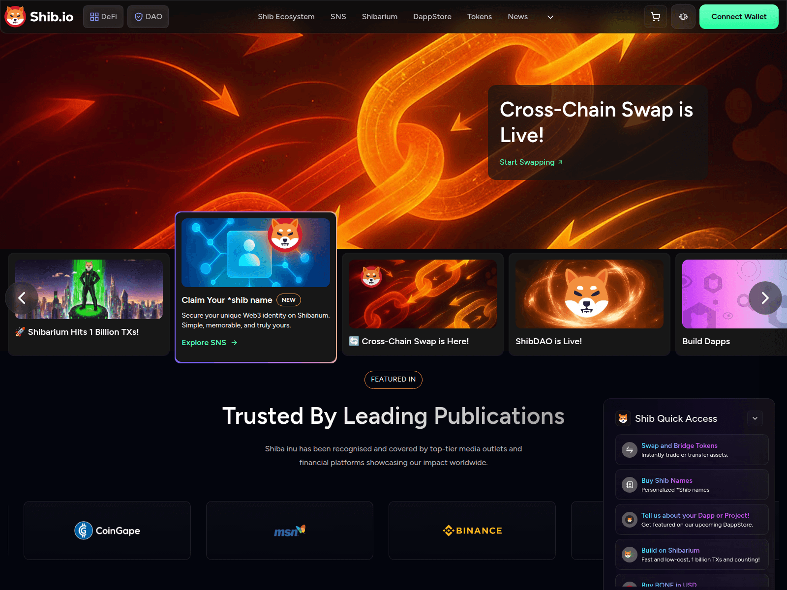 Screenshot of shibgift.com