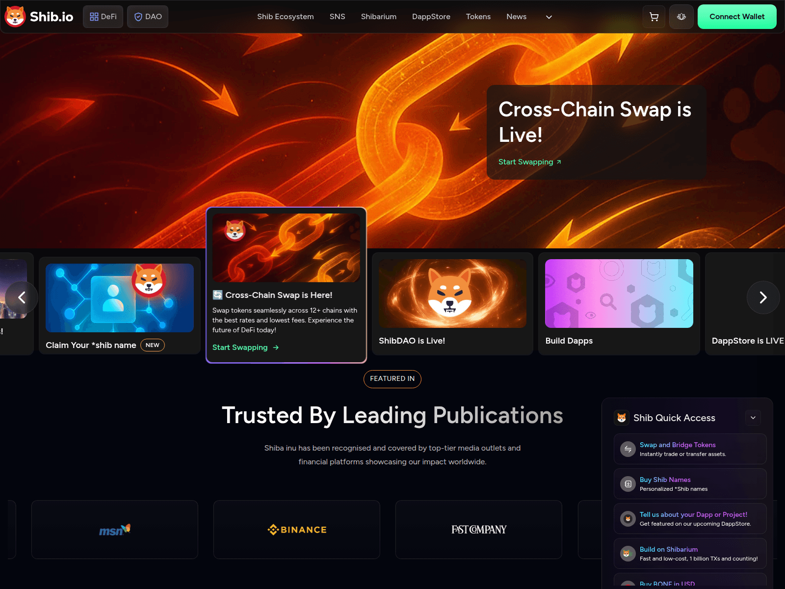 Screenshot of shibareward.com