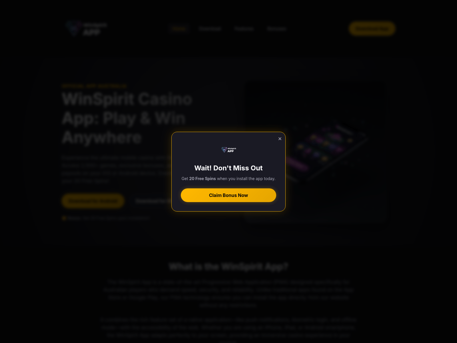 Screenshot of wins-spirit.app