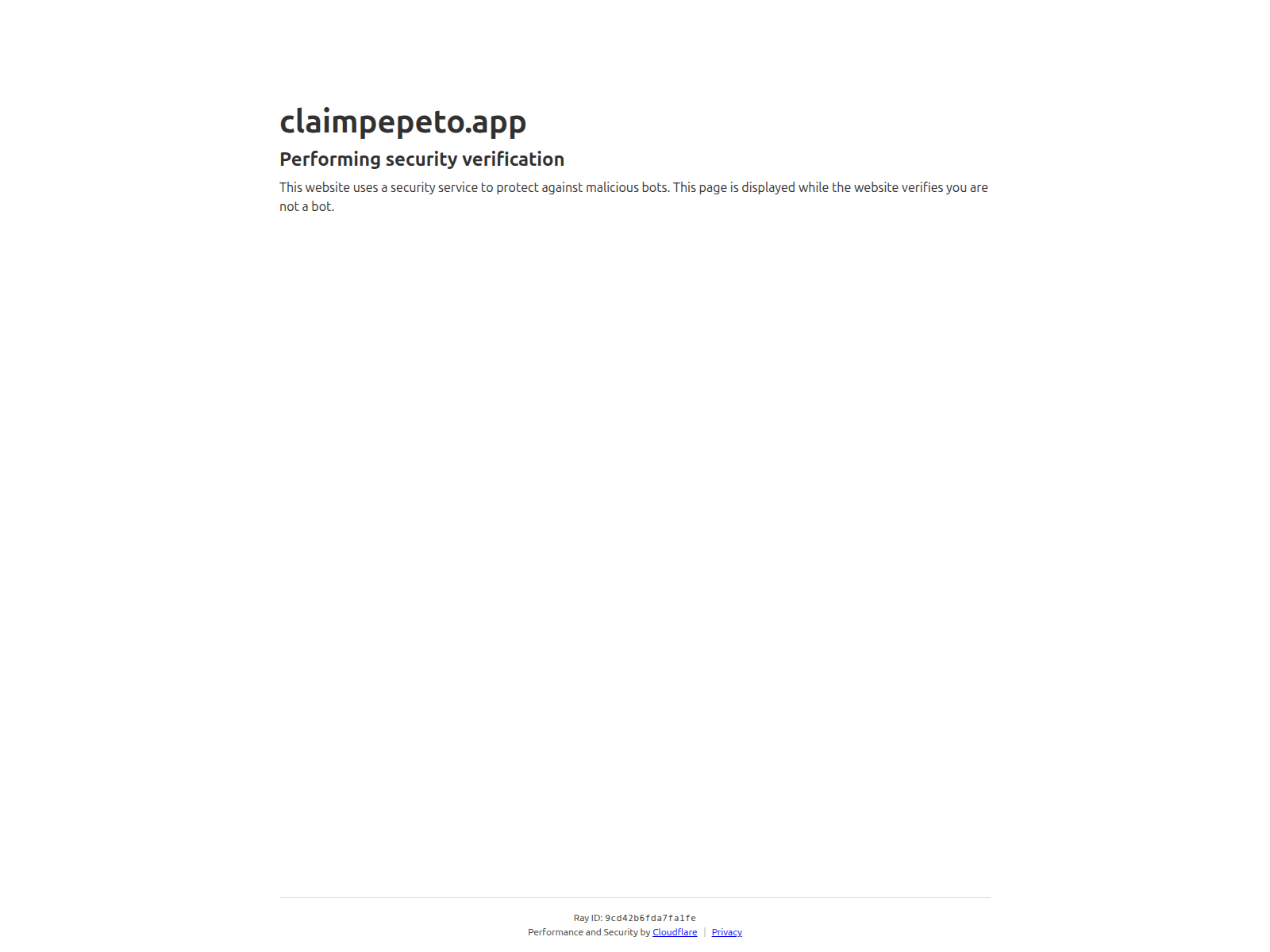 Screenshot of claimpepeto.app