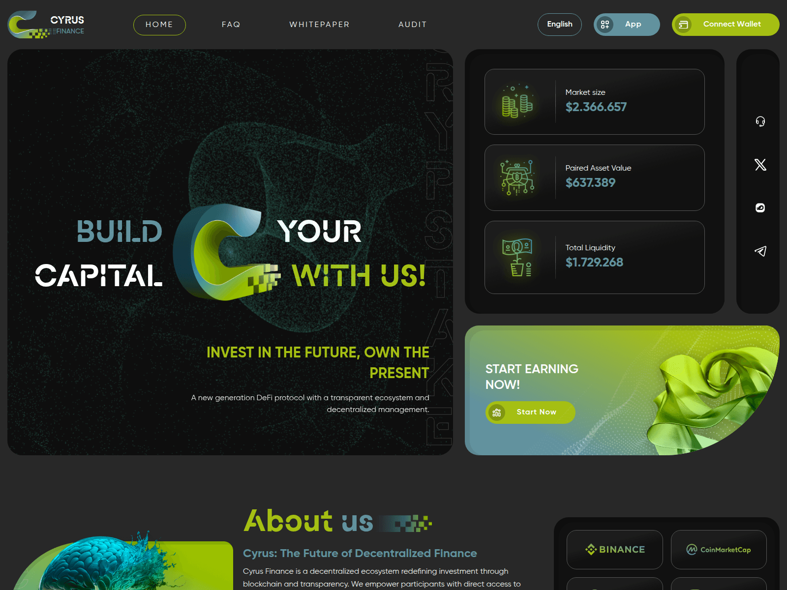 Screenshot of cyrusfinance.biz