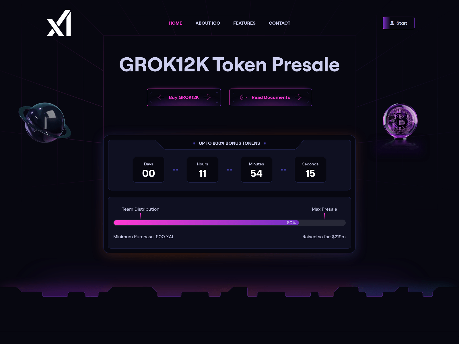 Screenshot of grok12ktoken.com