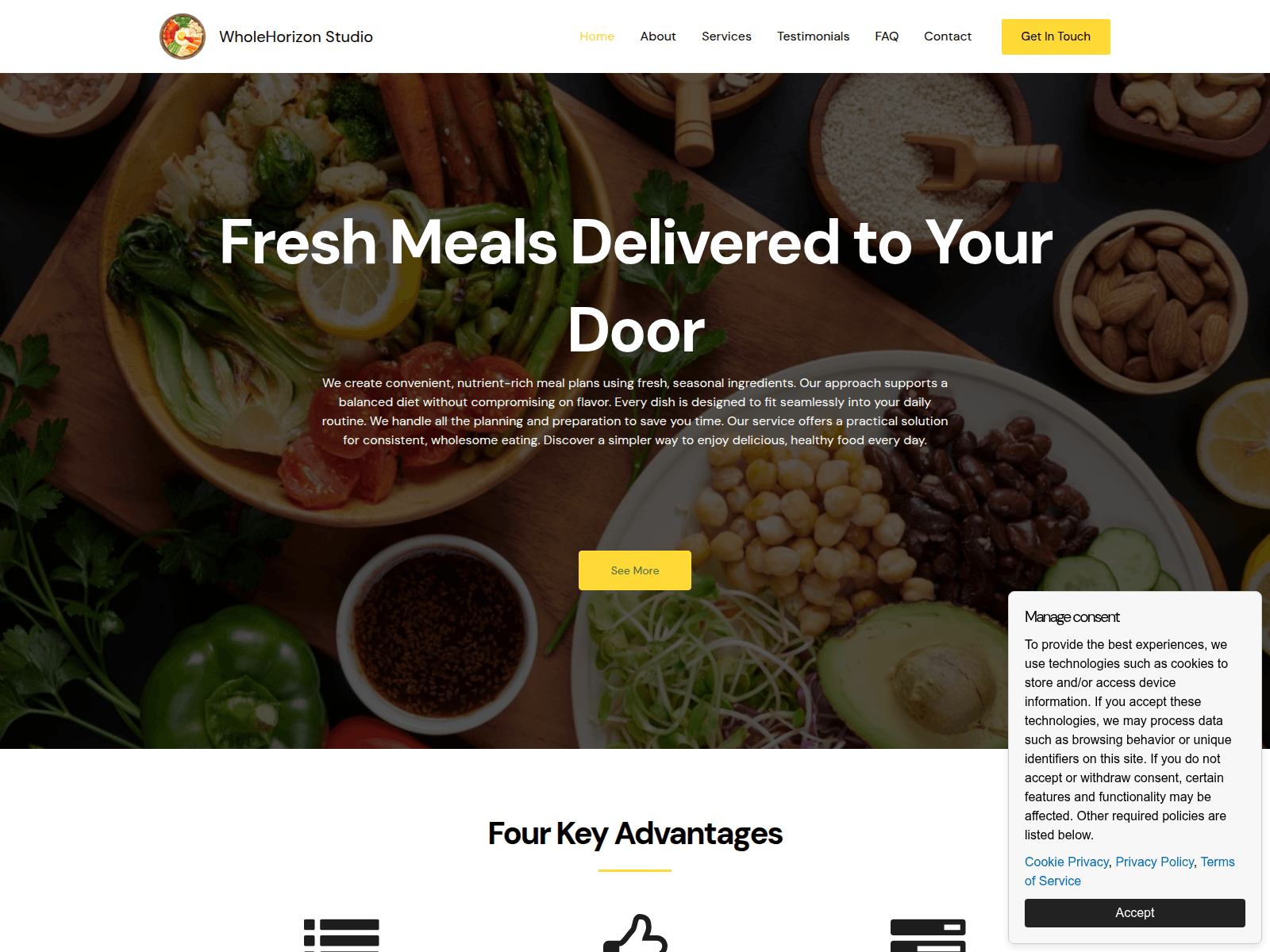 Screenshot of wholehorizonstudio.com