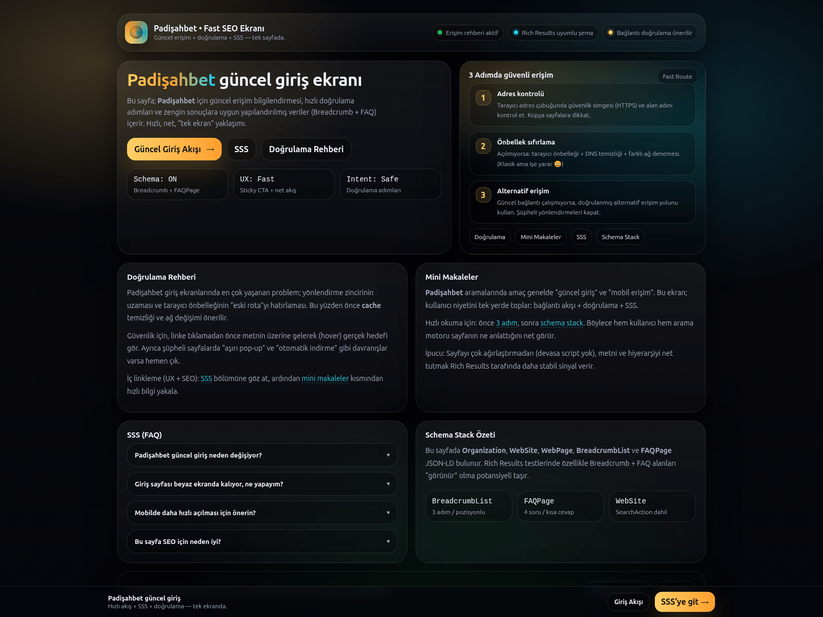Screenshot of padisahbetguncel-2026giris.com