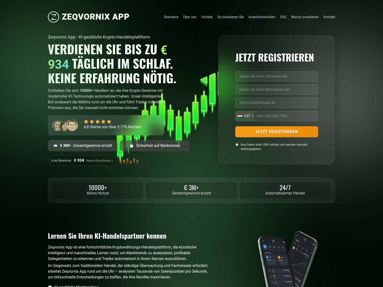 Screenshot of zeqvornixapp-official.de