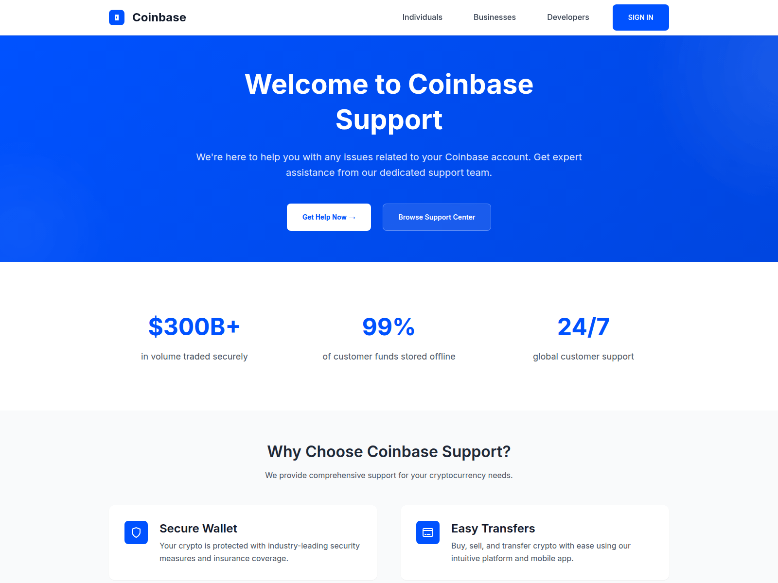 Screenshot of coinbb4support.com