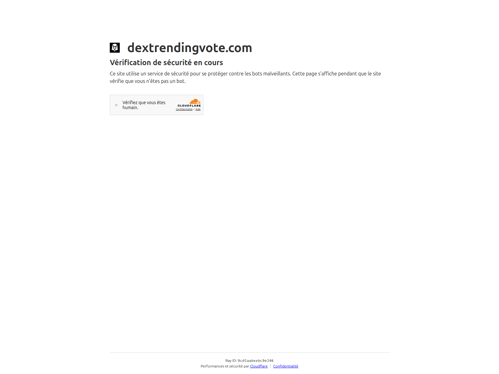 Screenshot of dextrendingvote.com