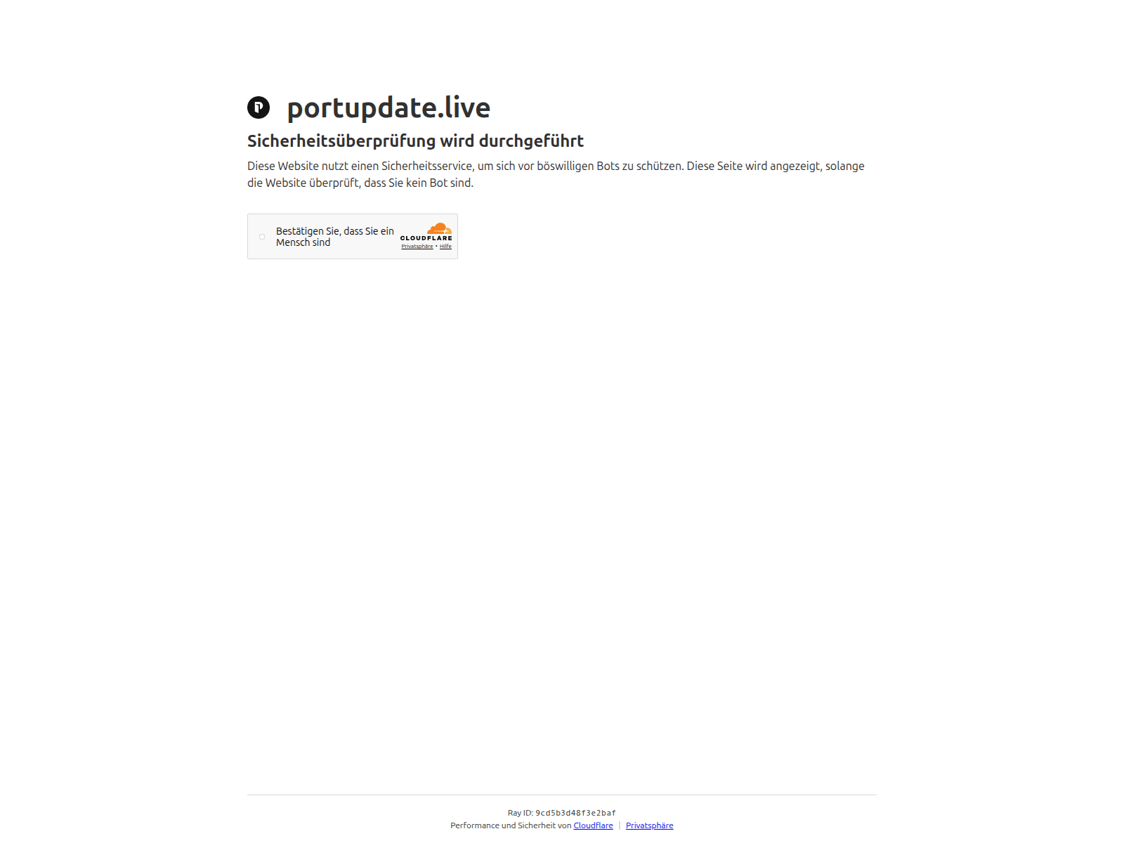 Screenshot of portupdate.live