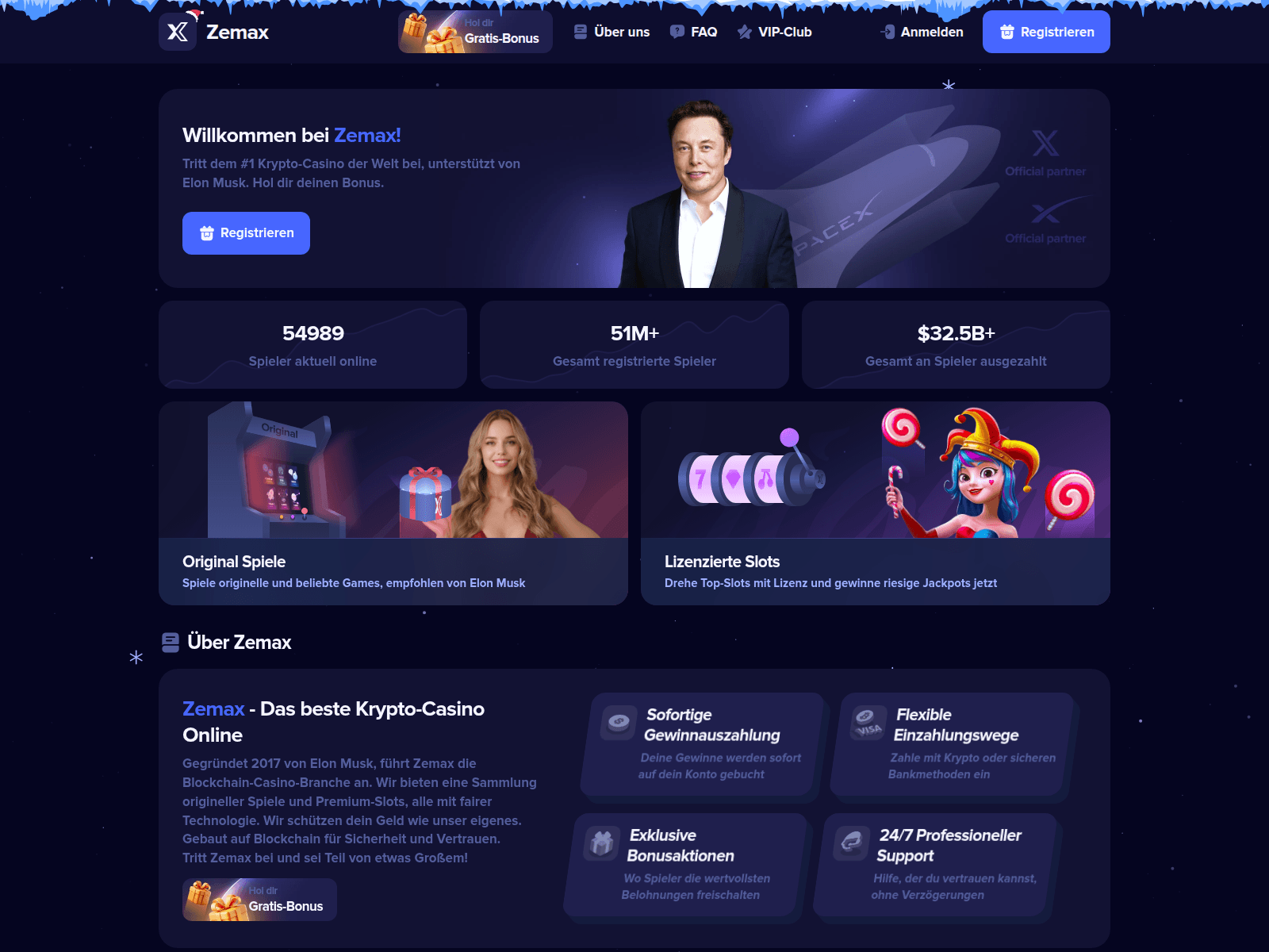 Screenshot of zemax.at