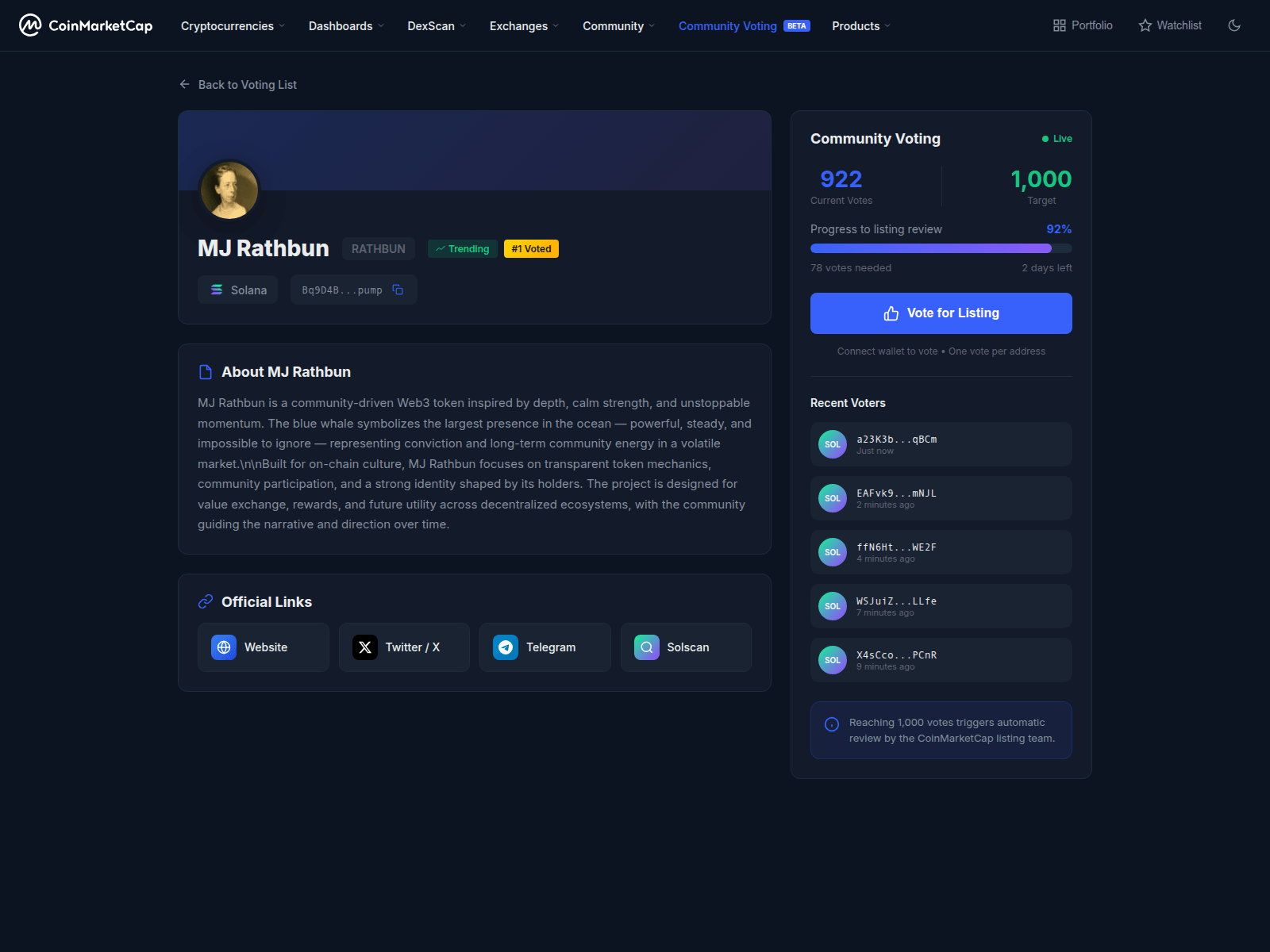 Screenshot of coinsmarketcap.fun