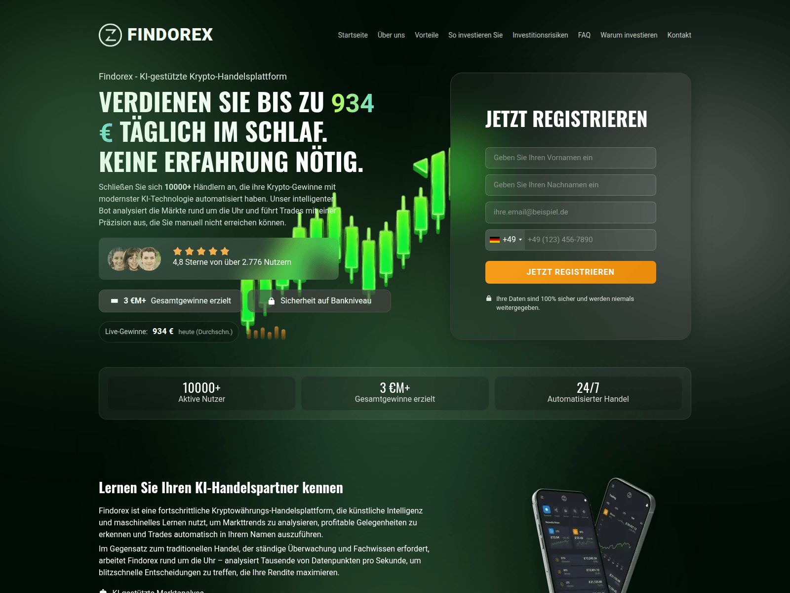 Screenshot of findorex-ai.de