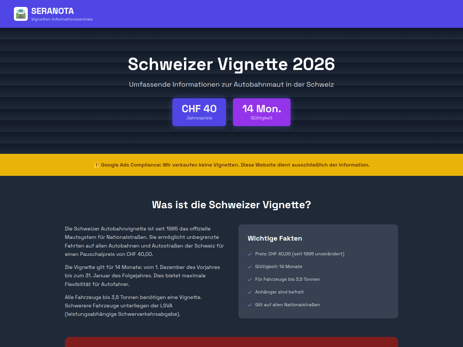 Screenshot of seranota.info