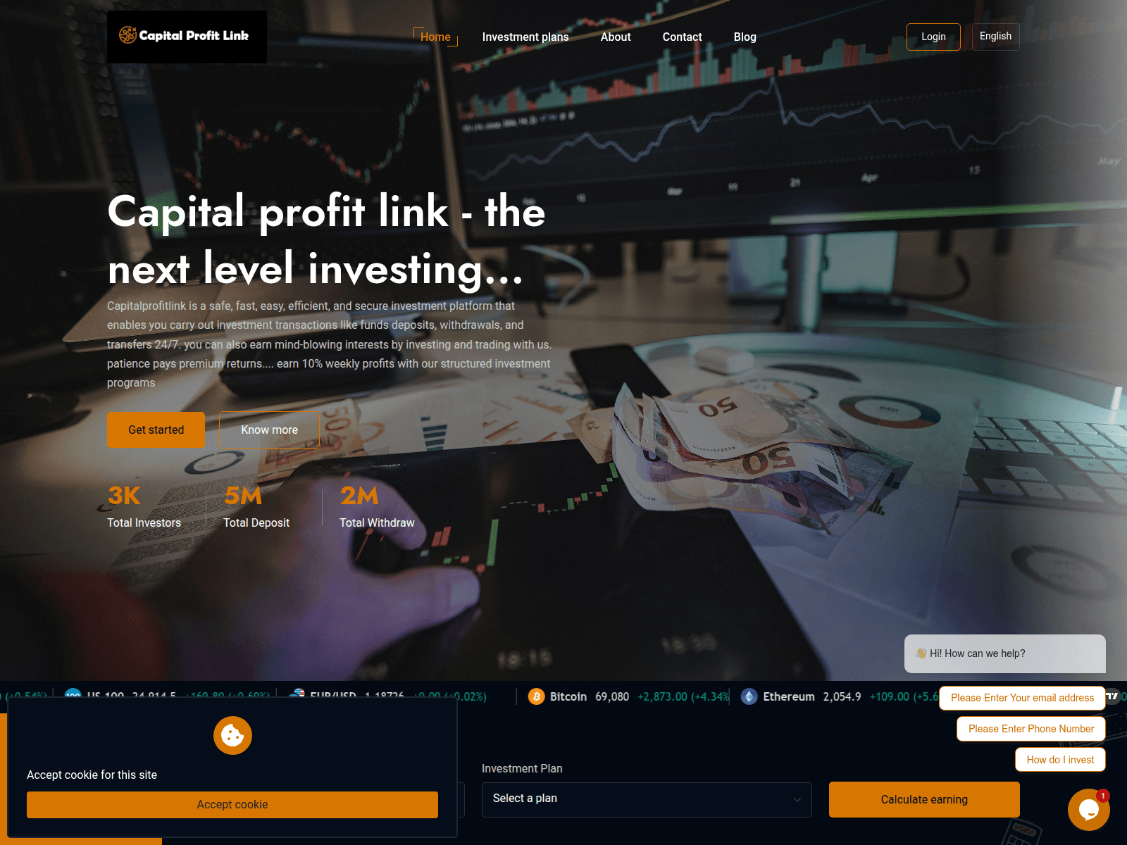 Screenshot of profitsoncapital.com