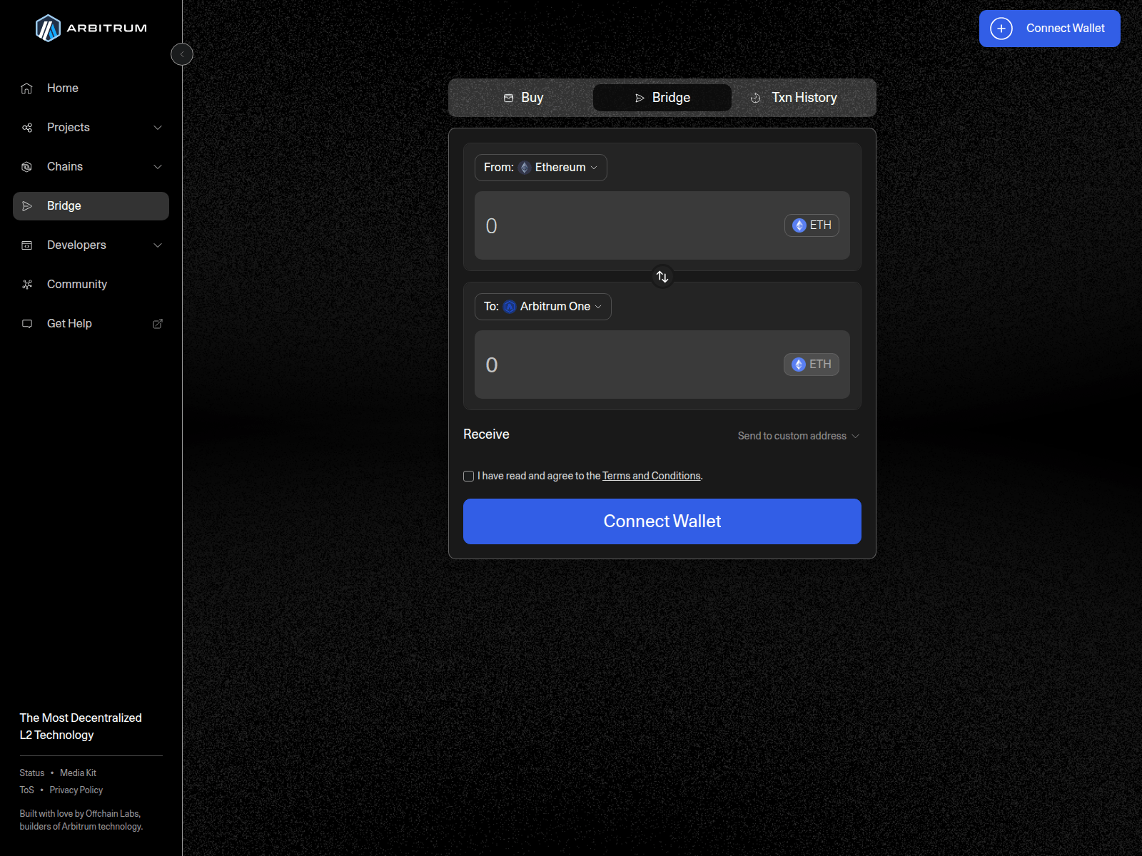 Screenshot of app.arbtirum.info