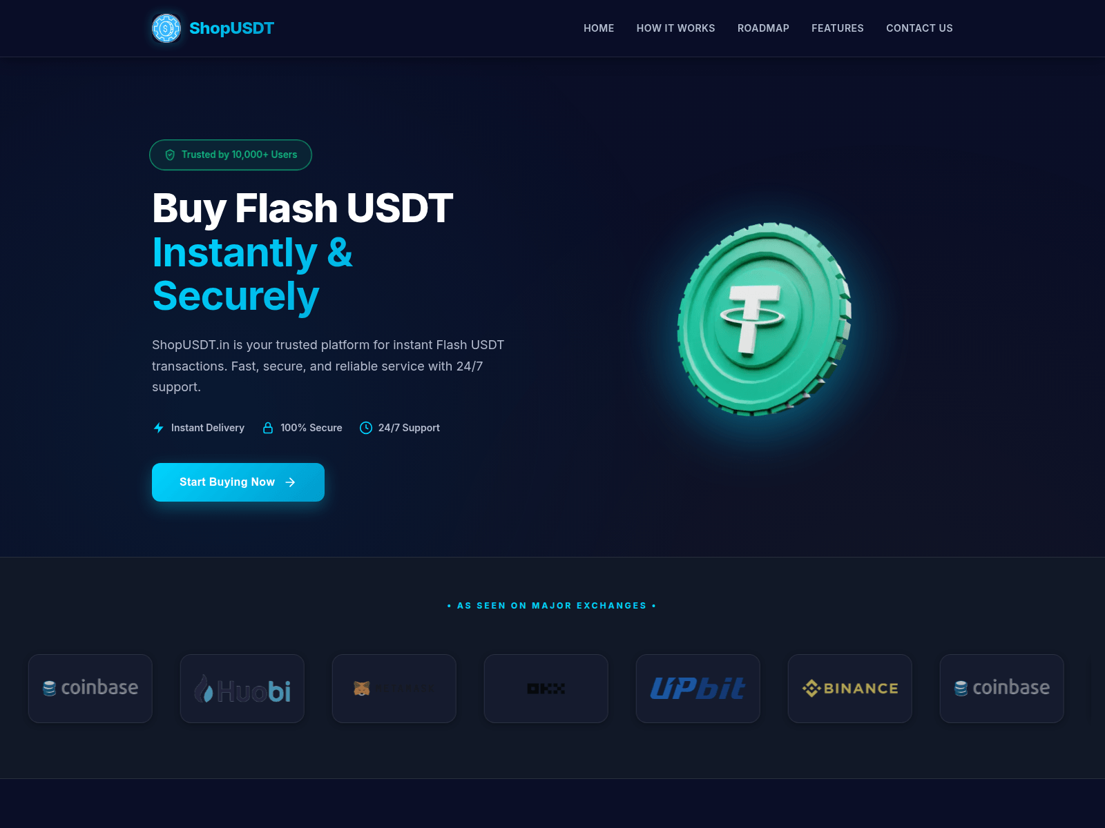 Знімок екрана shopusdt.in