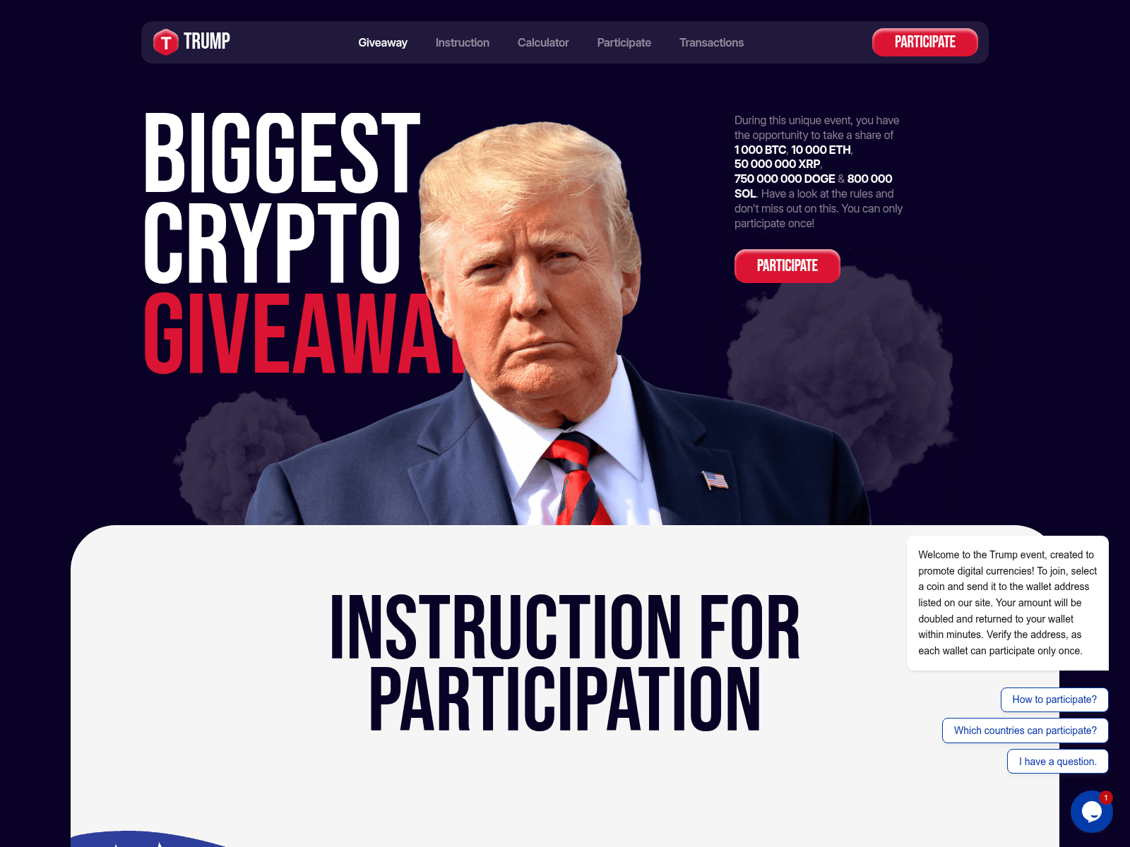 Screenshot of trumptoday.us