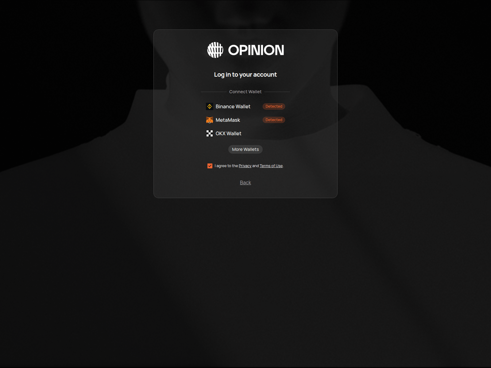 Screenshot of opinionlabs.trade
