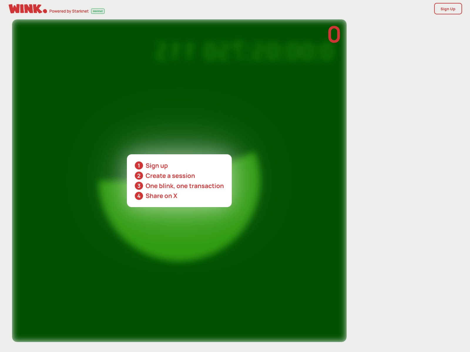 Screenshot of wink-on-starknet.com