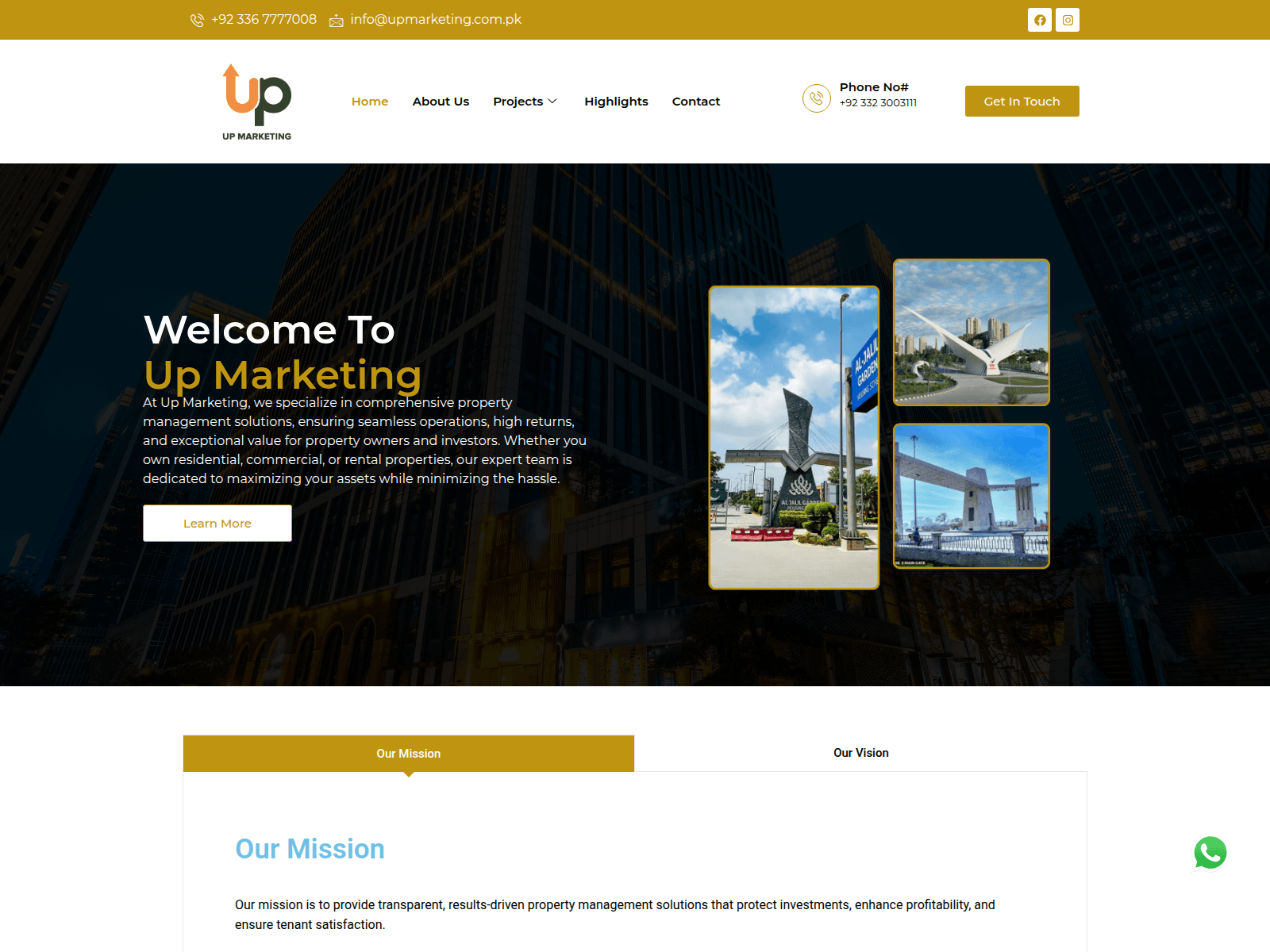 Screenshot of upmarketing.pk.monopolymarketing.pk