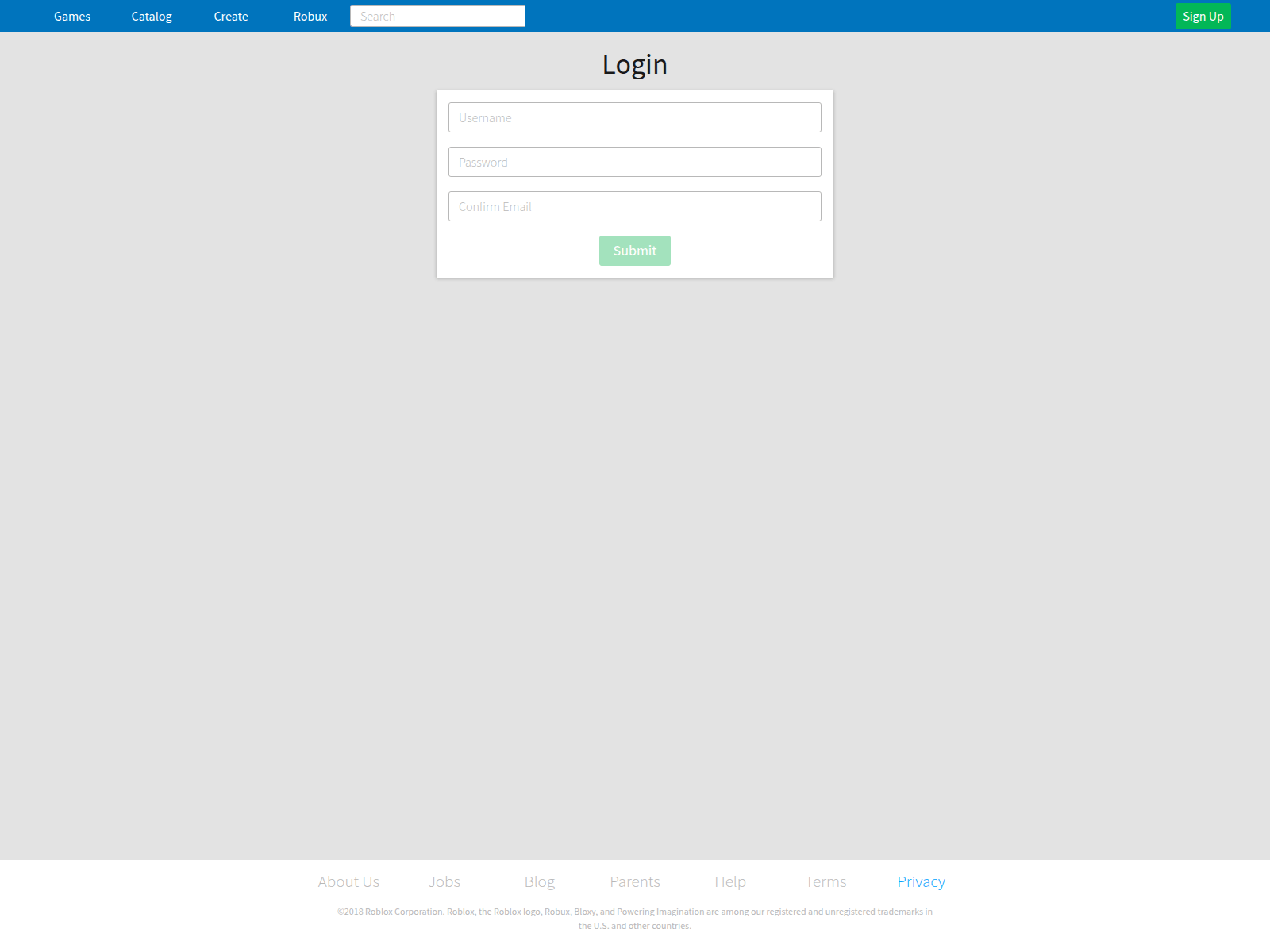 Screenshot of roblox1.netlify.app