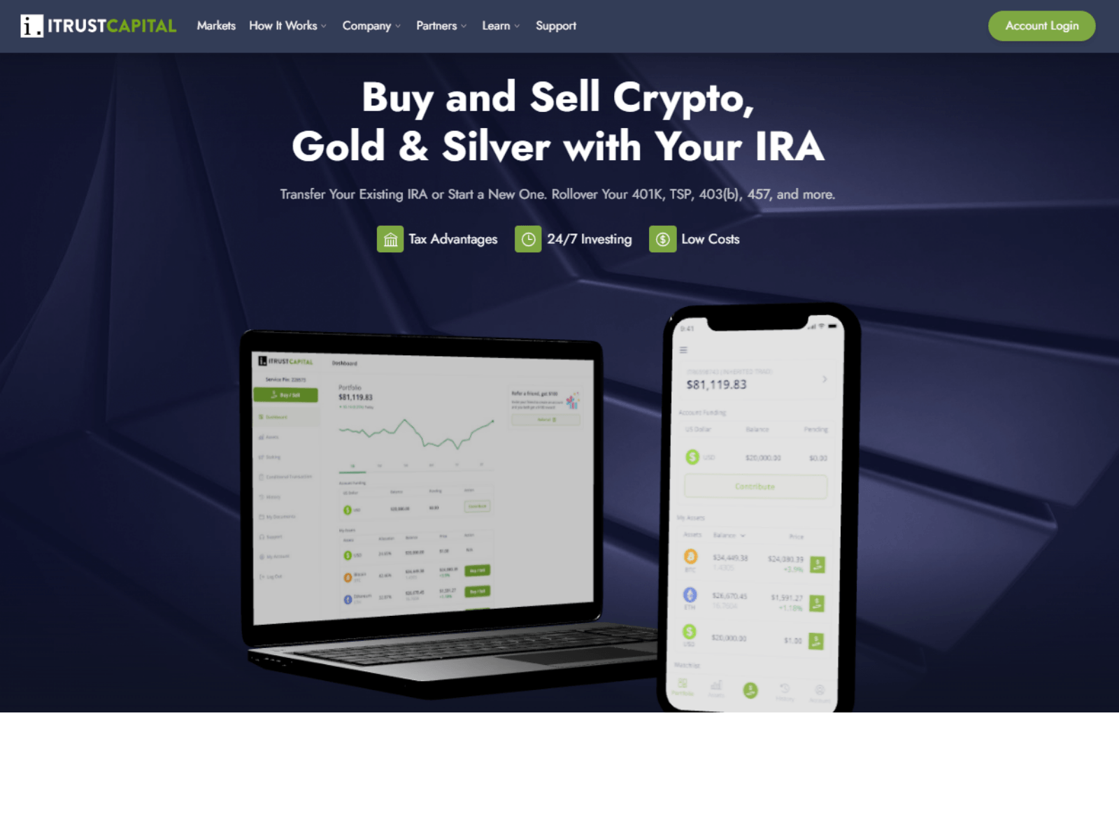 Screenshot of itrustcapiitelogiin.webflow.io