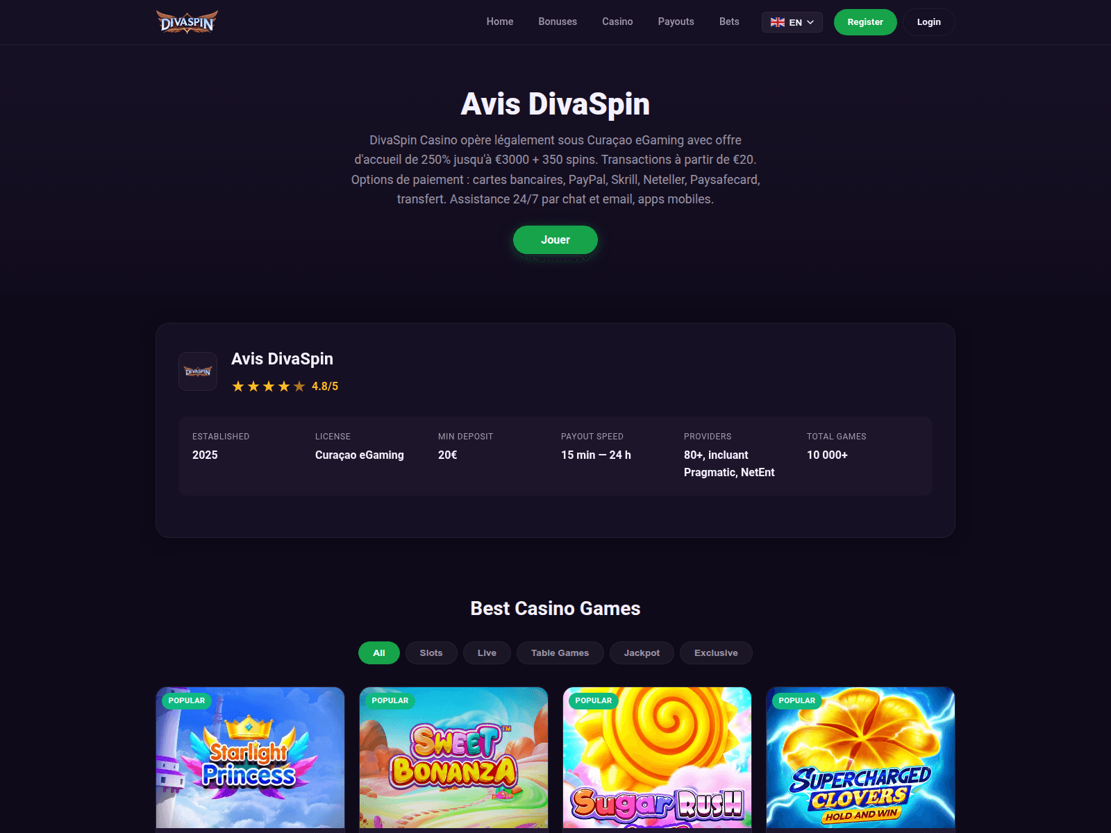 Screenshot of divaspinfr.org