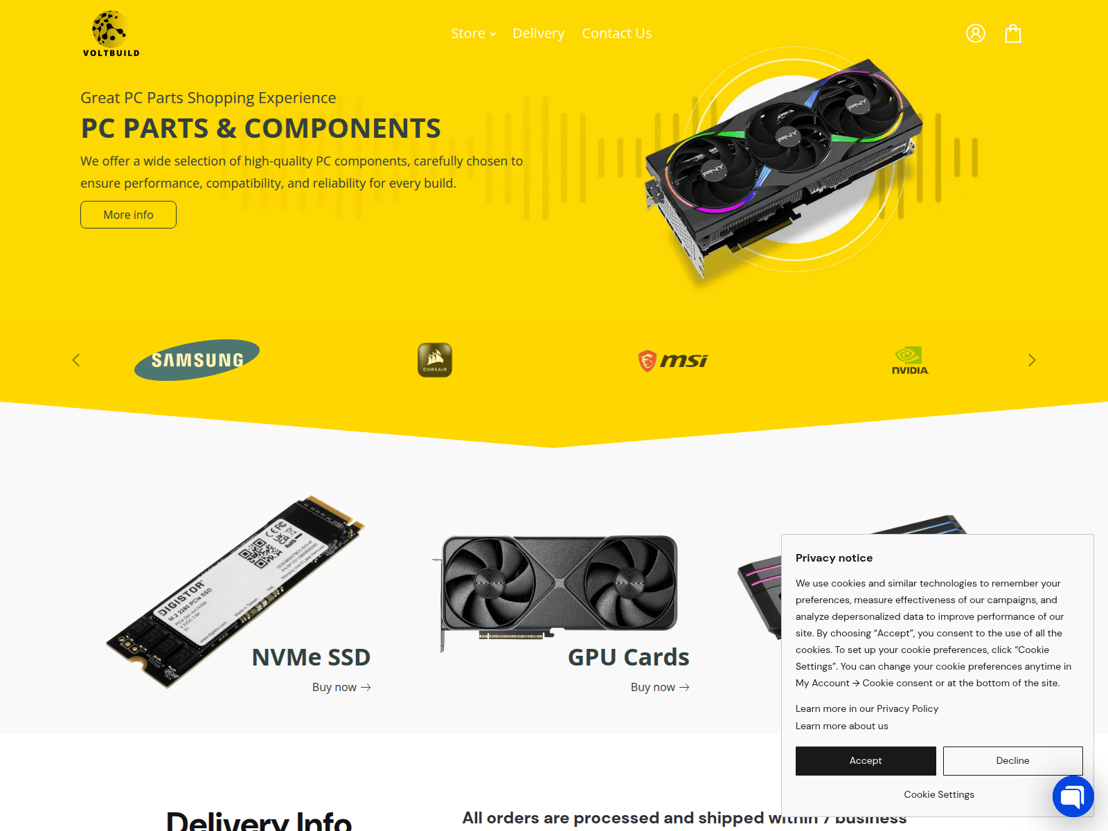 Screenshot of volt-build.net