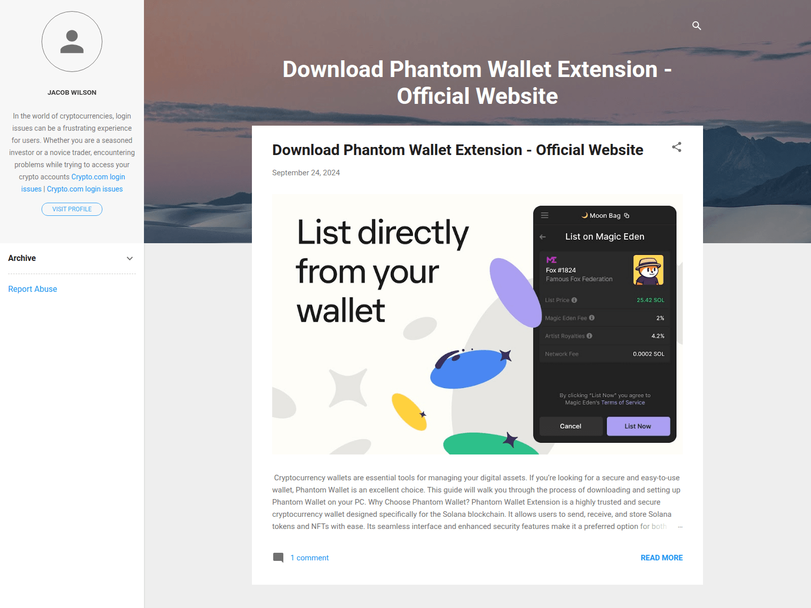 Screenshot of phantomeextensionn.blogspot.bg