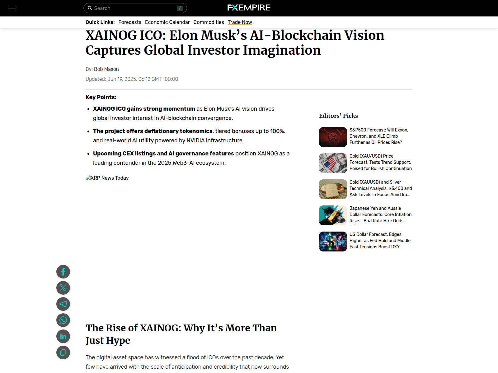 Screenshot of xainog-fxempire.com
