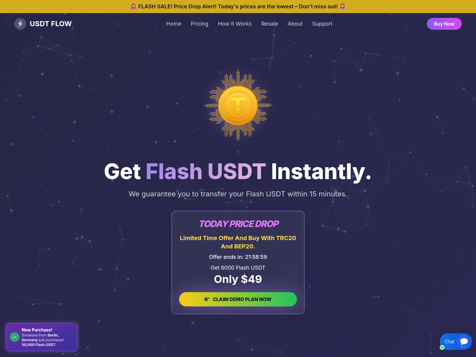 Screenshot of usdtflashsoftware.shop