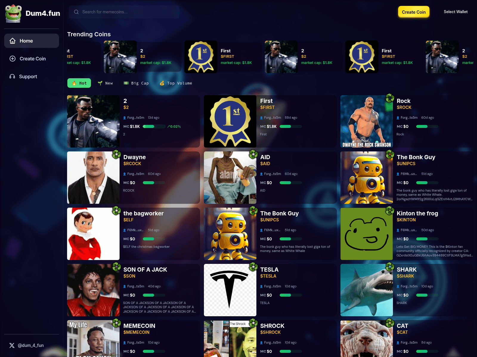 Screenshot of dum4.fun