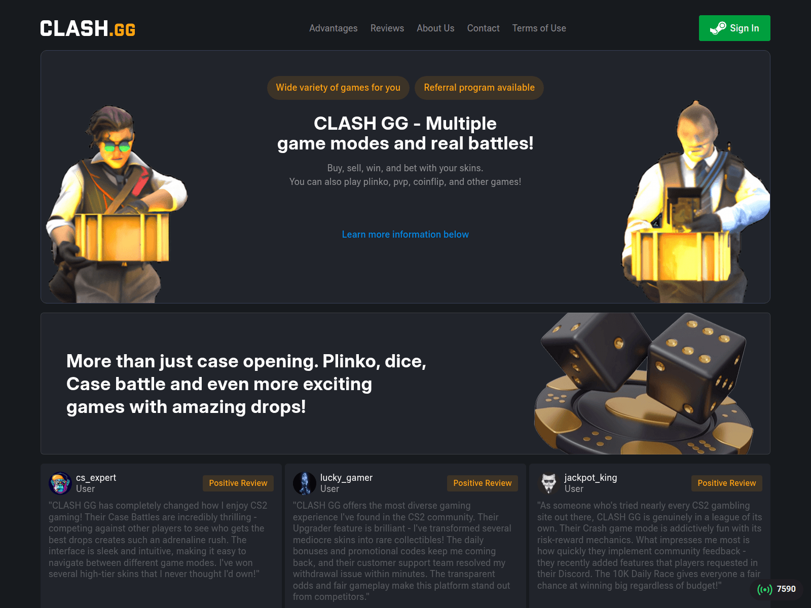 Screenshot of clashhgg.com