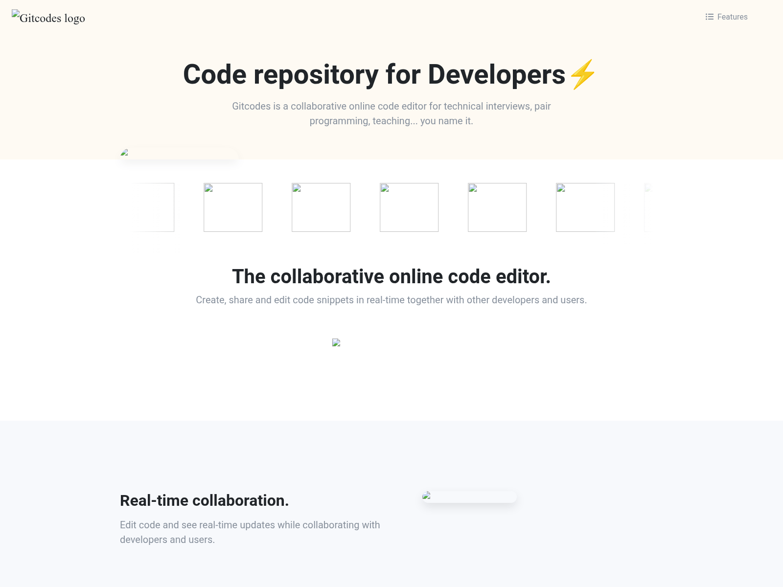 Screenshot of gitcodes.app