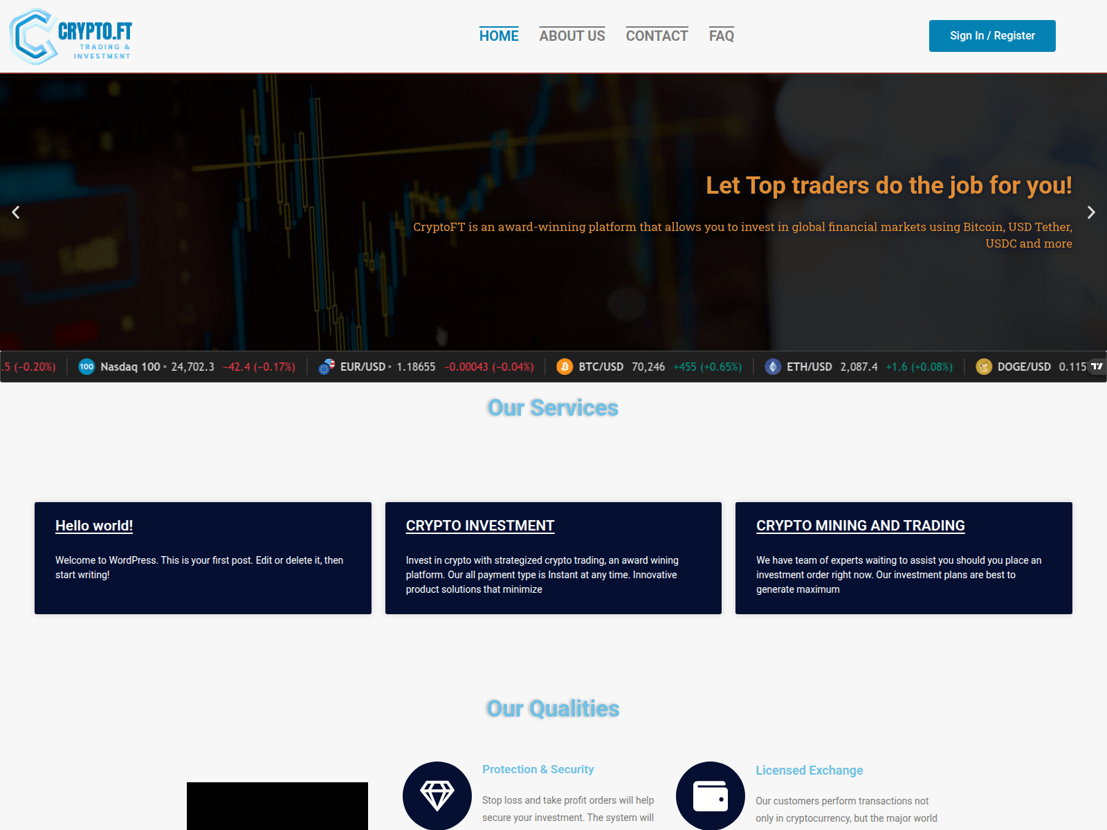 Screenshot of crypto-ft.com