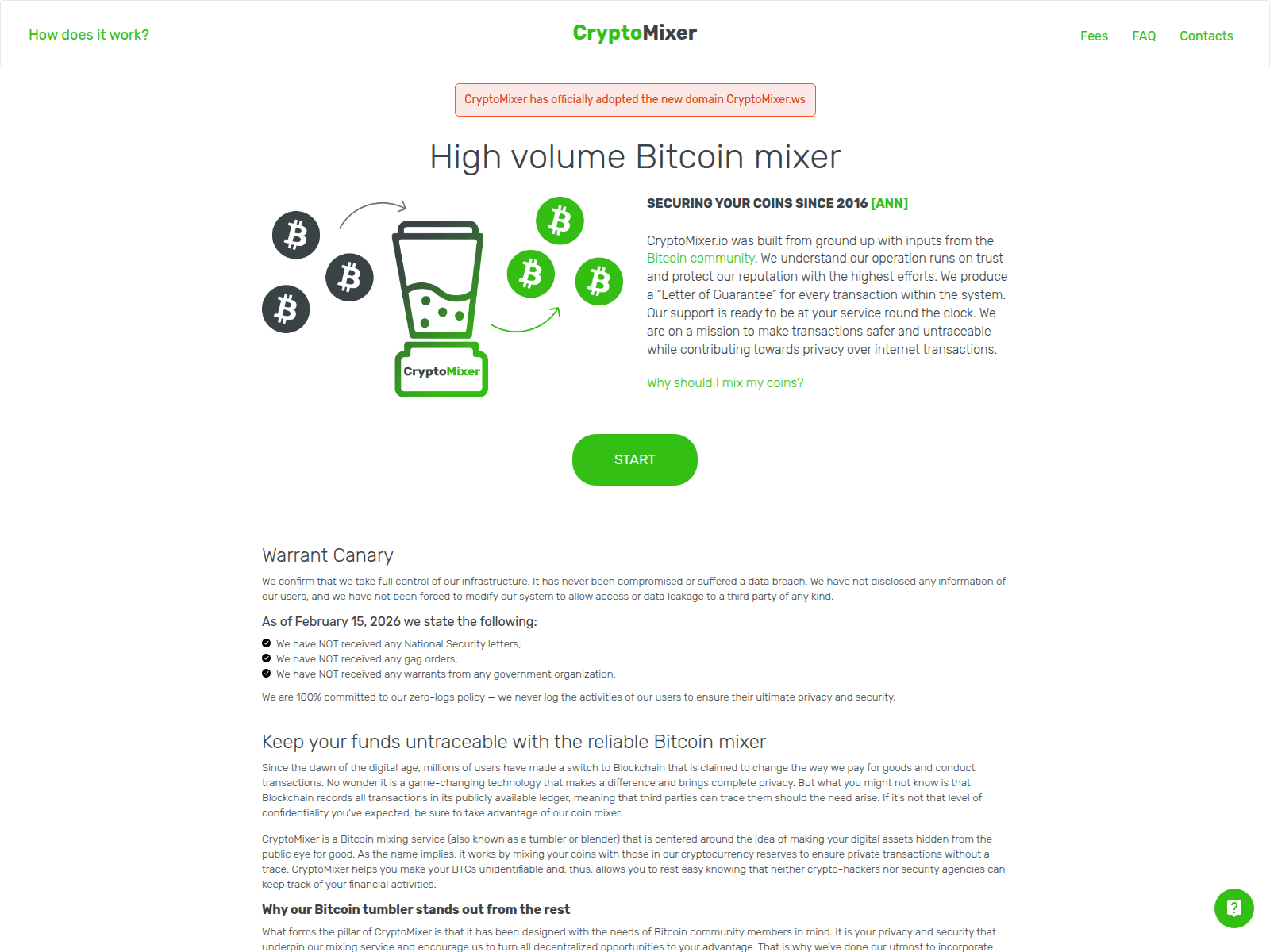 Screenshot of crypmixer.io
