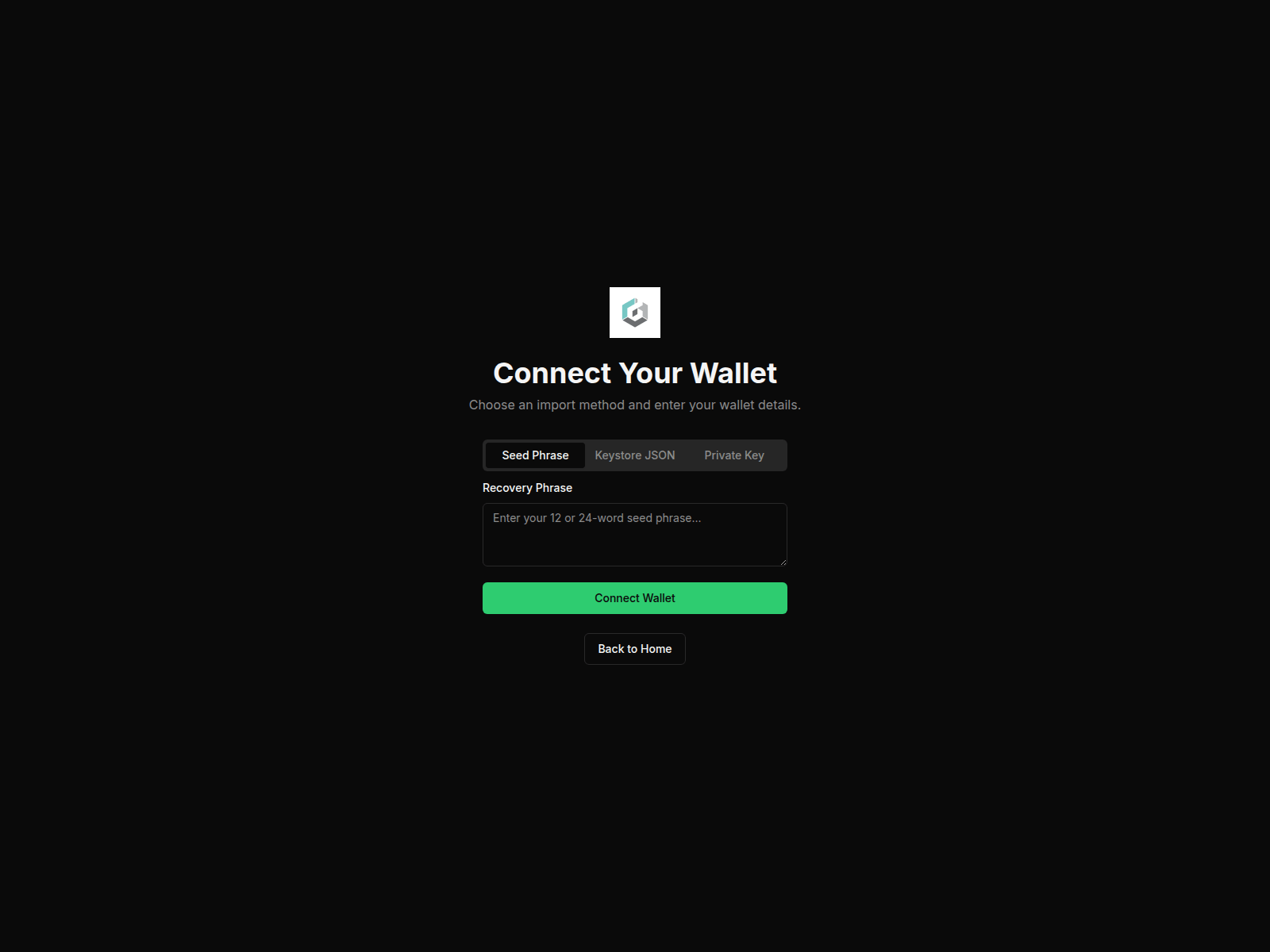 Screenshot of debug-dcentwallet.com