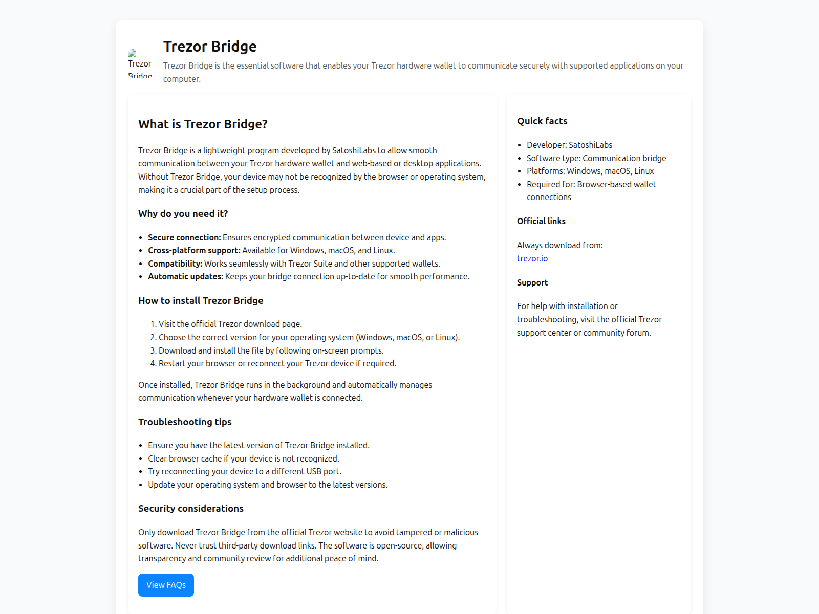Screenshot of trezo-bridge.vercel.app