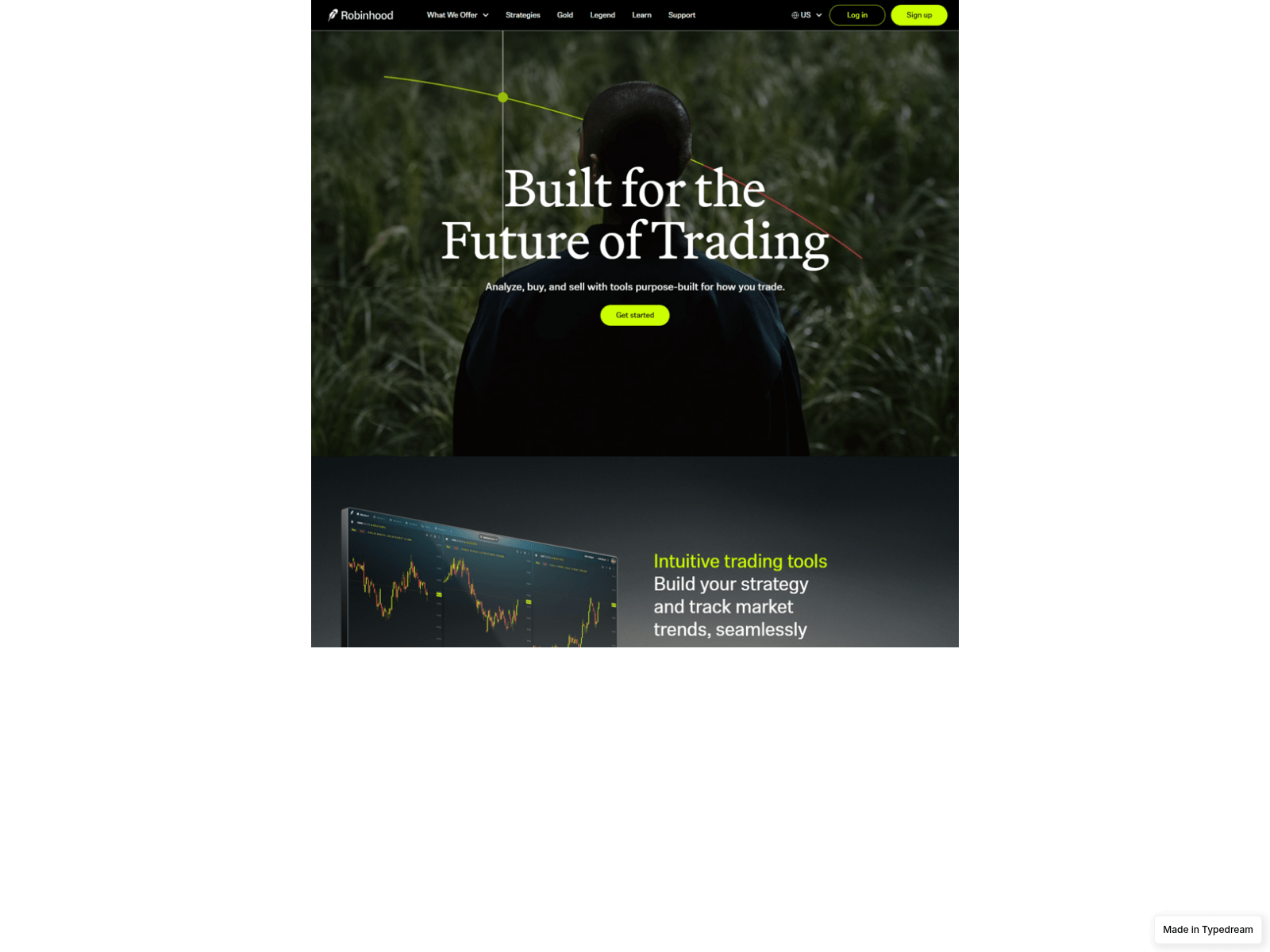 Screenshot of robinhood-secure-login-account.typedream.app
