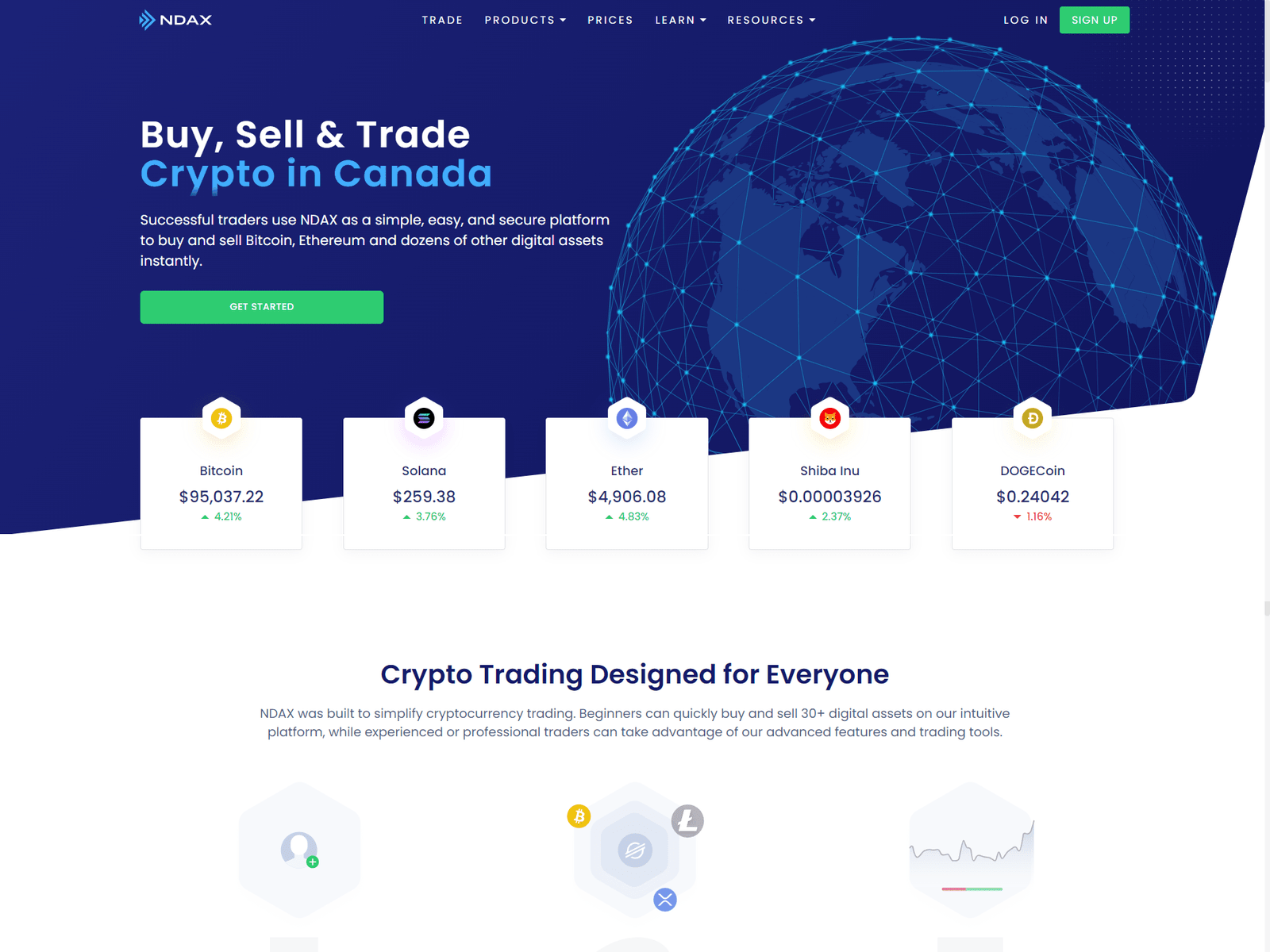 Screenshot of homepage-signup-ndax.webflow.io