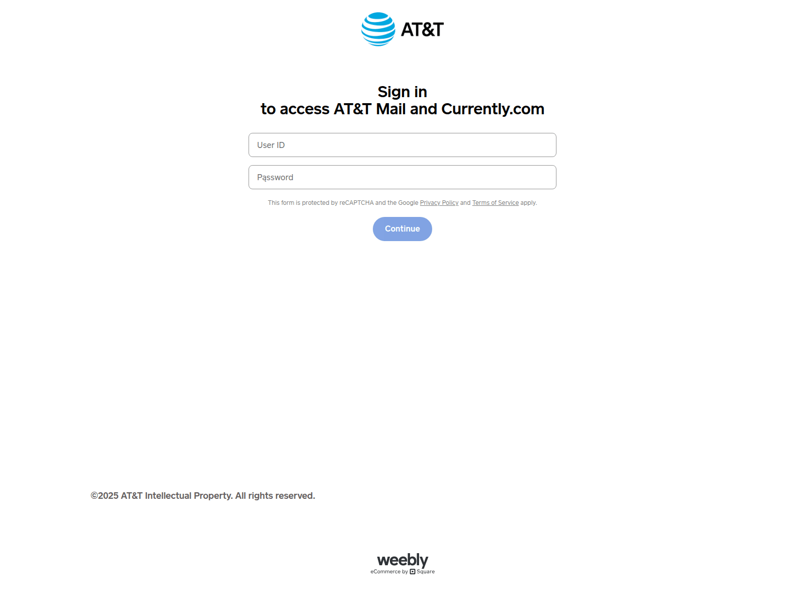 Screenshot of 2025-att-confirm-email.weeblysite.com