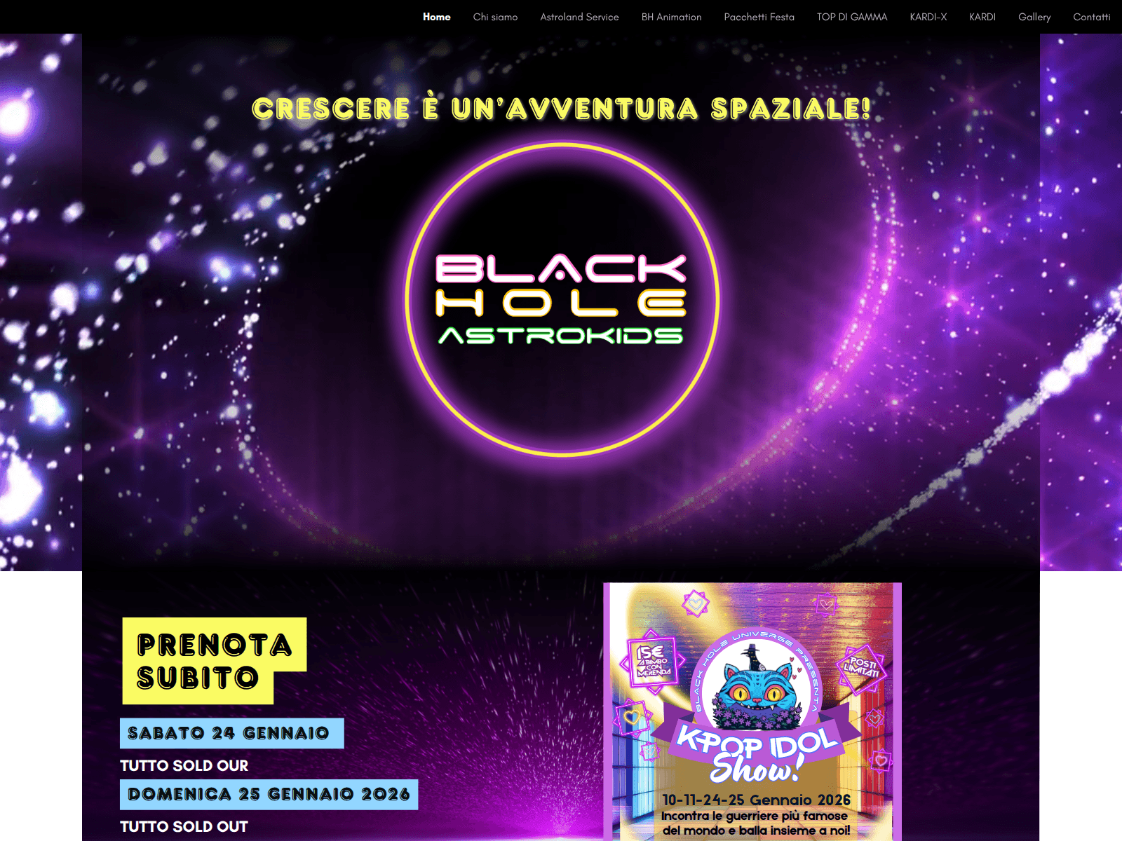 Screenshot of blackholeanimation.com