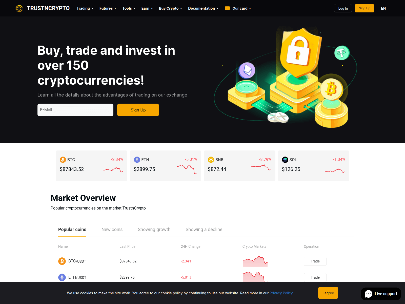Screenshot of trusticrypt.org