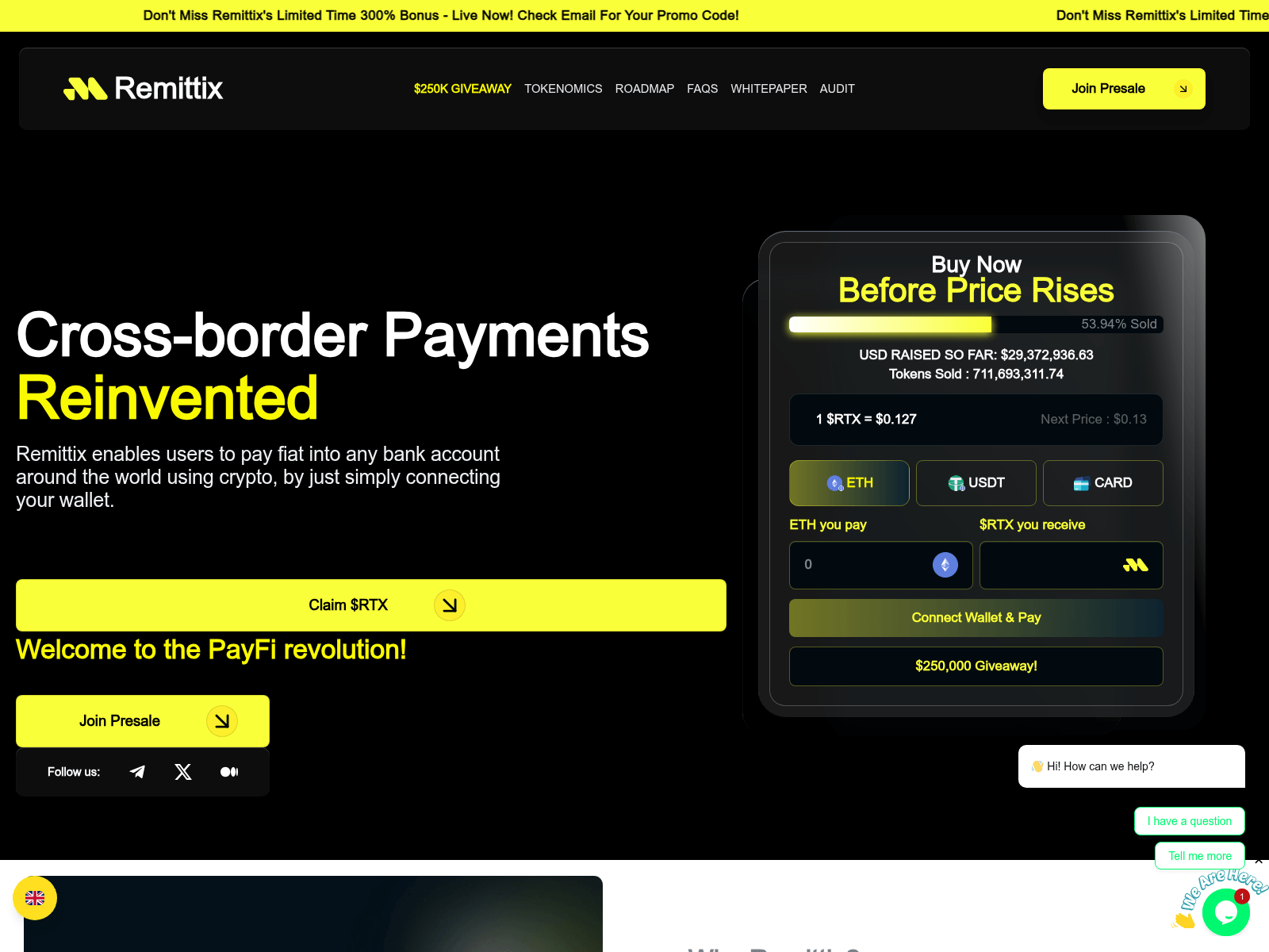 Screenshot of remittixtoken.live
