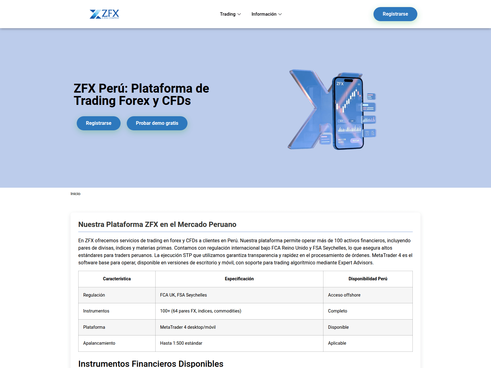 Screenshot of zfinance-peru.com