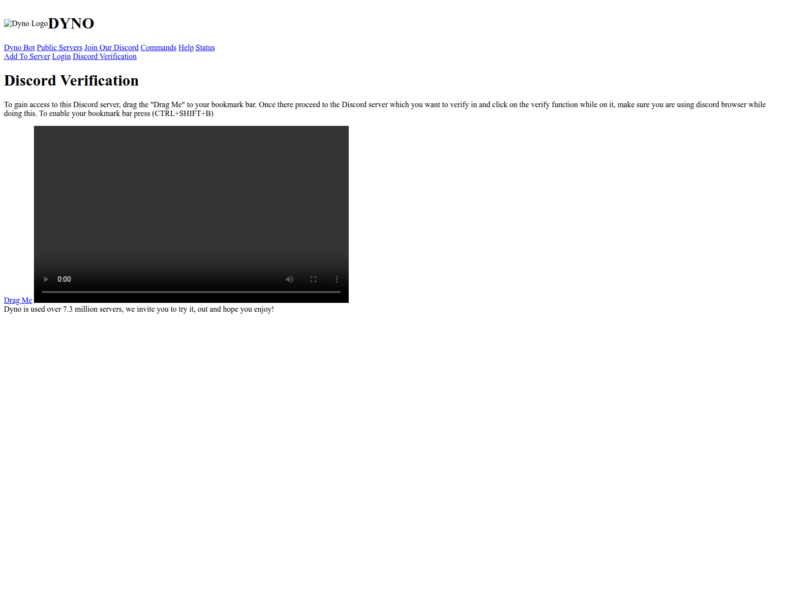 Screenshot of verify-dyno.gg